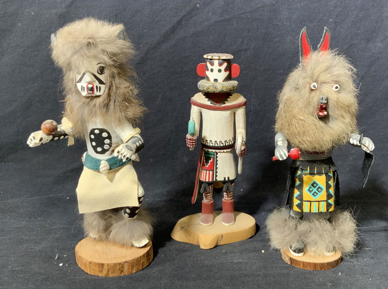 Lot of 3 Native American Kachina Dolls (1 of 7)
