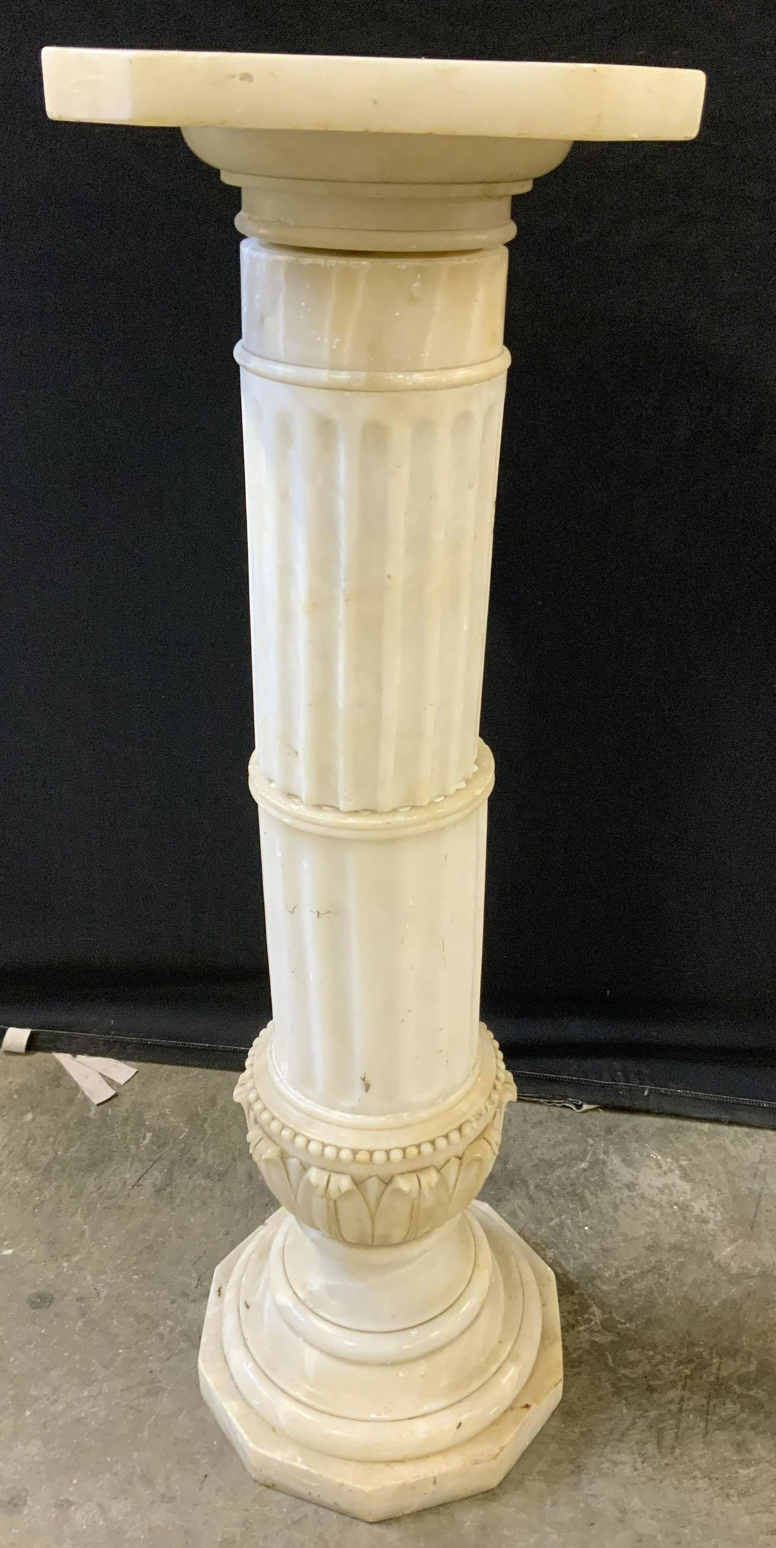 Vintage Marble Column Shaped Pedestal (1 of 10)