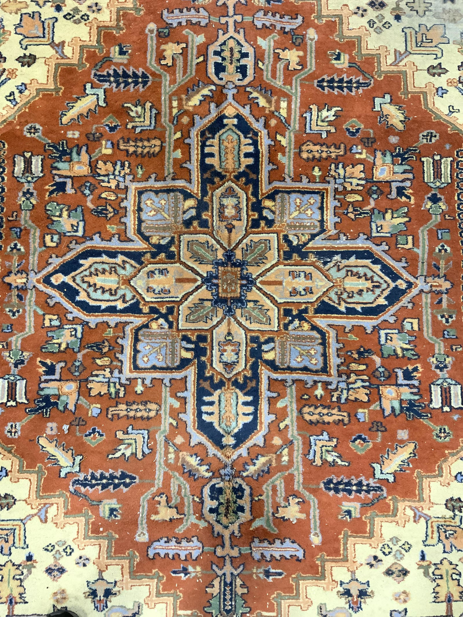 Vintage Handmade Fringed Wool Area Rug (1 of 10)