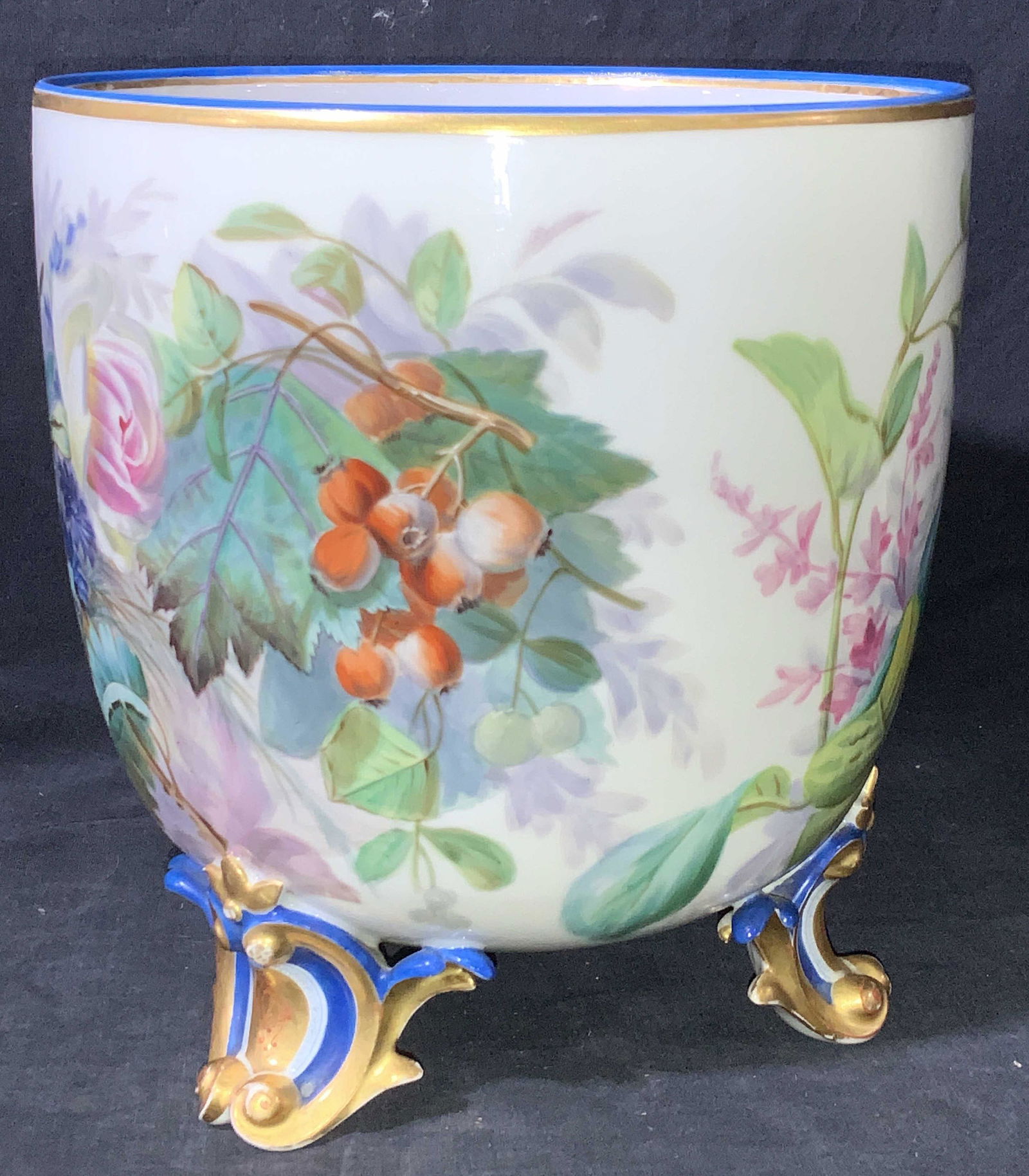 Signed Limoges Luxury Hand Painted Footed Cachepot (1 of 11)