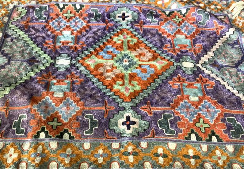 Luxury Handmade Geometric Rug w Tassels (1 of 12)