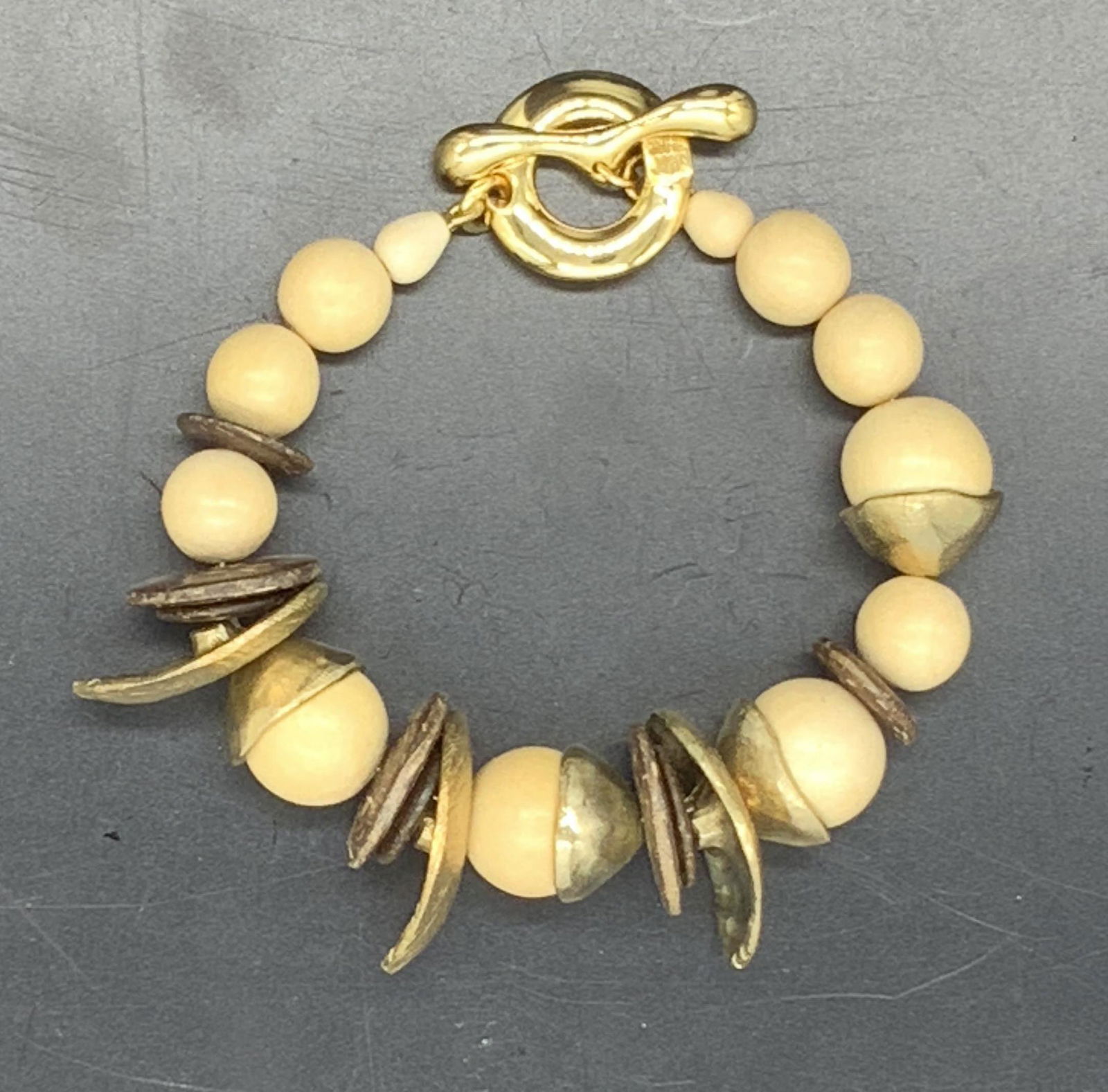 Chunky Wood Bead Bracelet, Toggle Clasp (1 of 5)