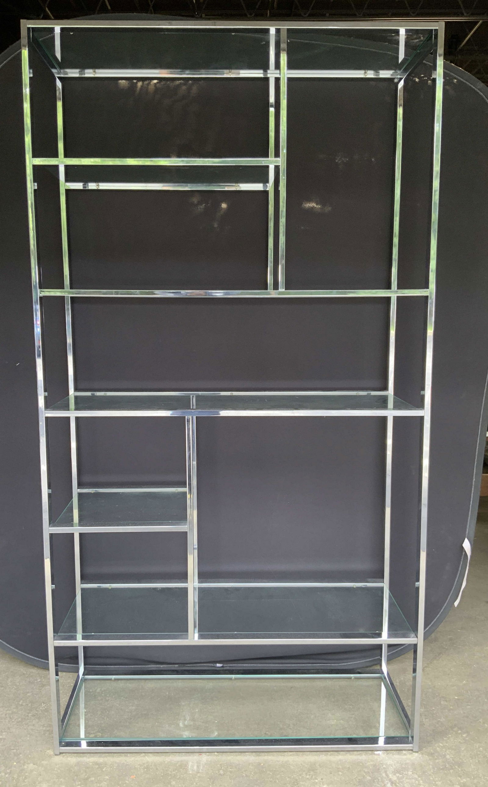 Chrome Frame Glass Shelf Etagere (1 of 10)