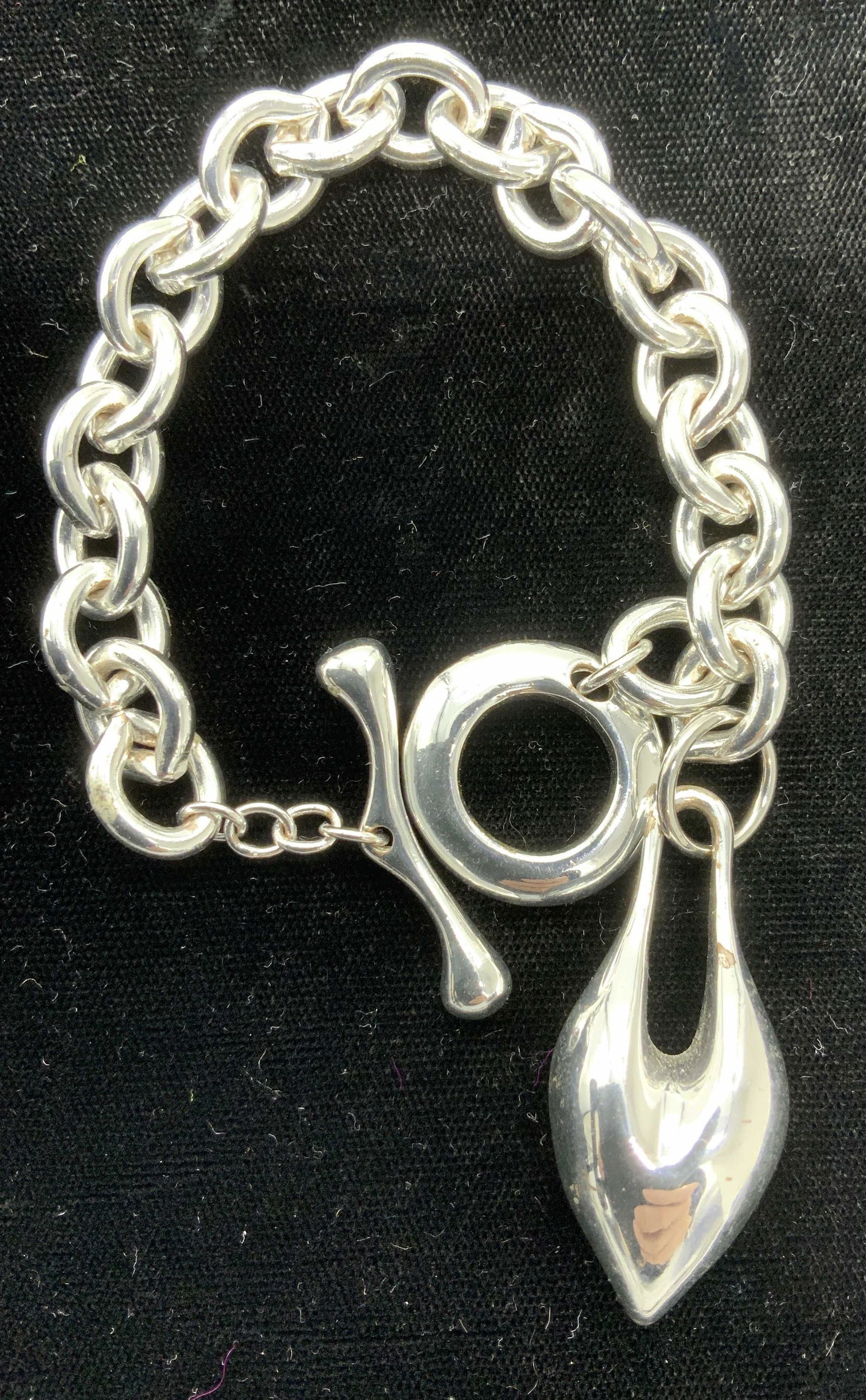 Robert Lee Morris Slvr Toned Toggle Chain (1 of 5)