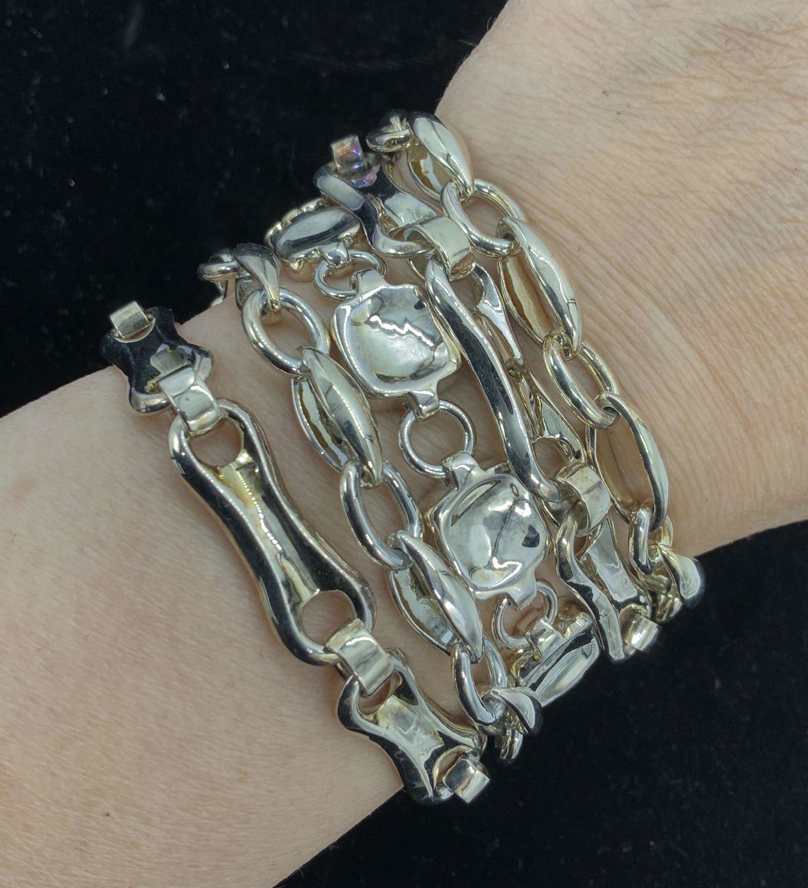 Robert L Morris Multi Chain Bracelet, Hinge Clasp (1 of 6)