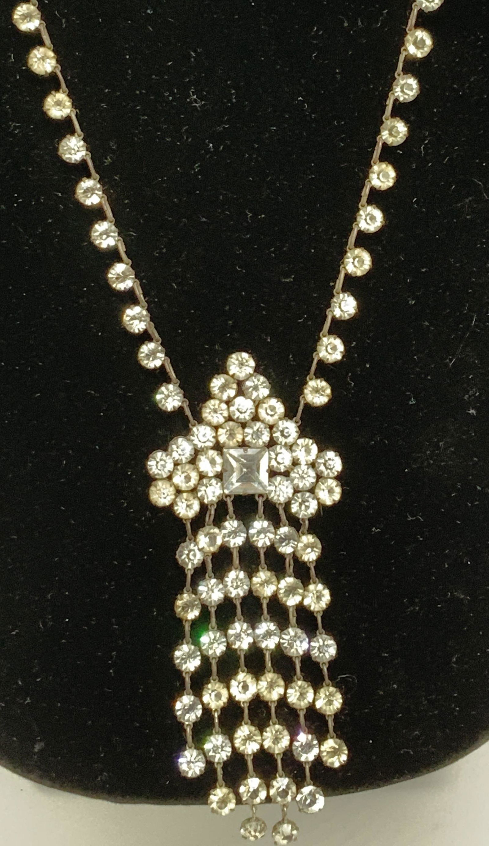 Art Deco Crystal Pendant Necklace (1 of 5)