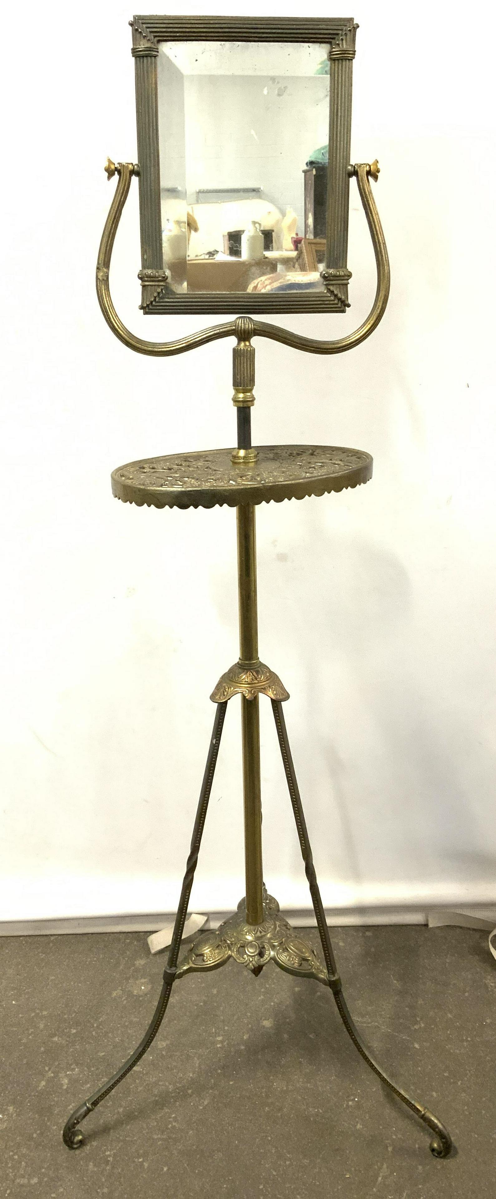 Atq Free Standing Victorian Ornate Shaving Stand (1 of 10)