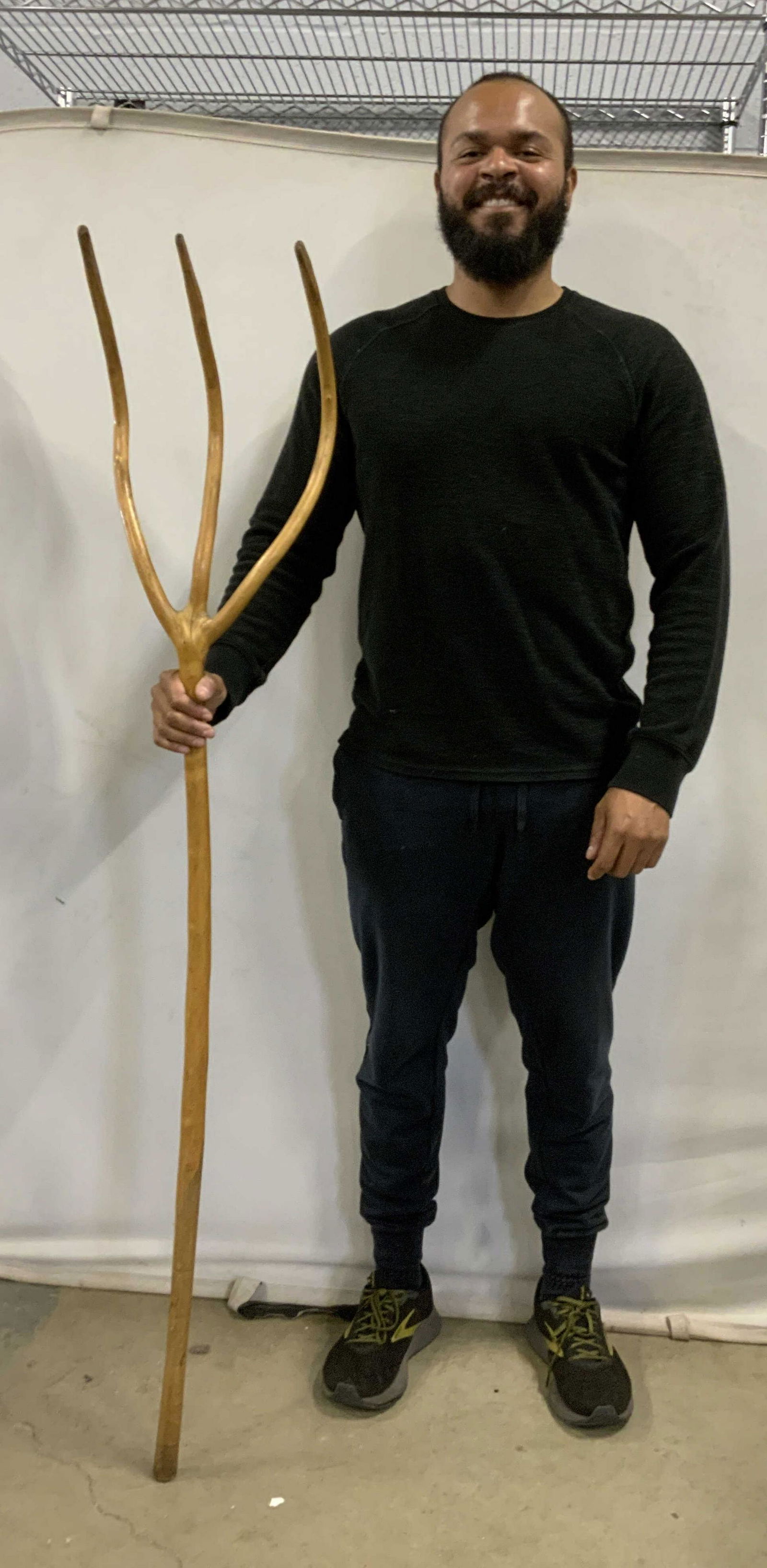 Antique Hand-carved Wooden Pitch Fork (1 of 7)