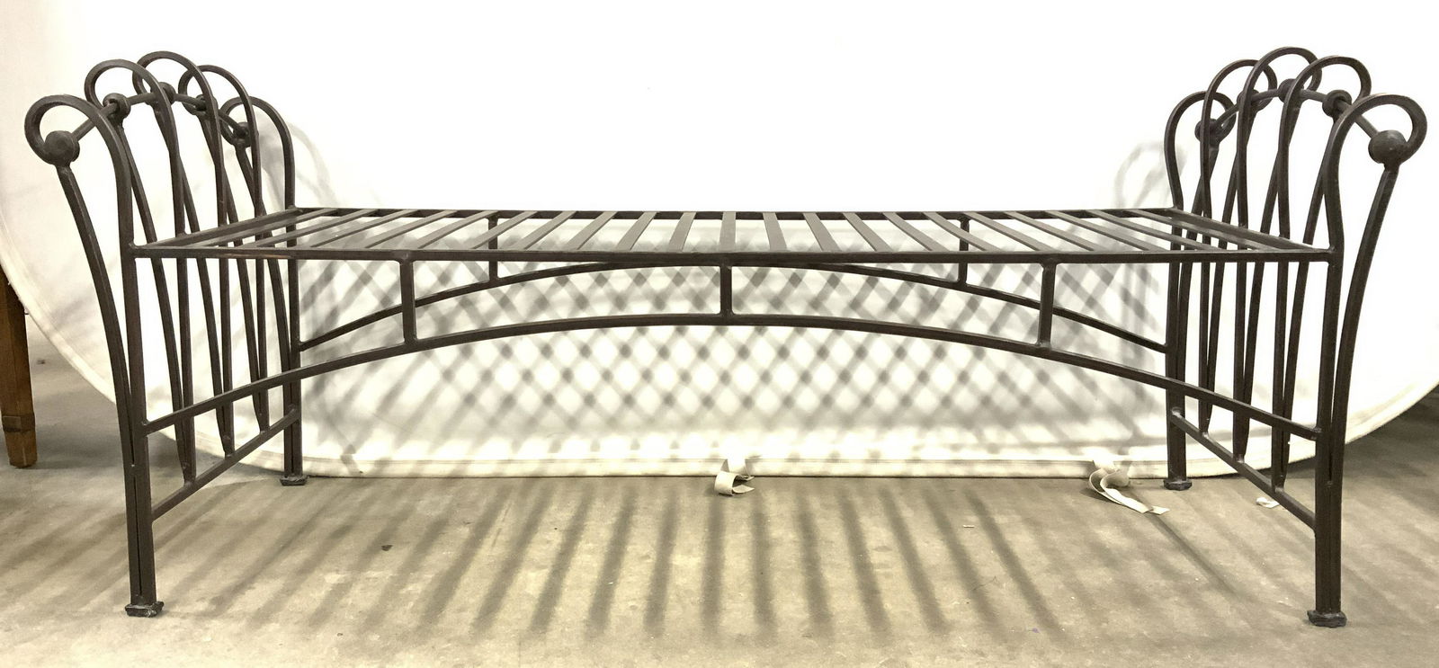 Vintage Iron Bench W Curled Sides (1 of 10)