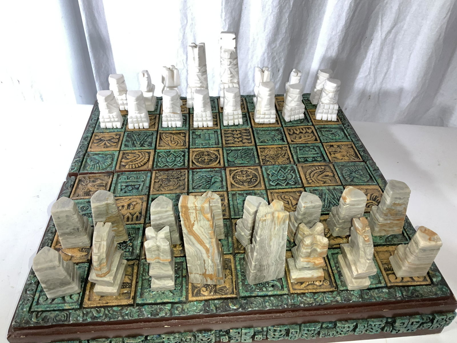 Collectible Handmade Mayan Stone Chess Set (1 of 19)