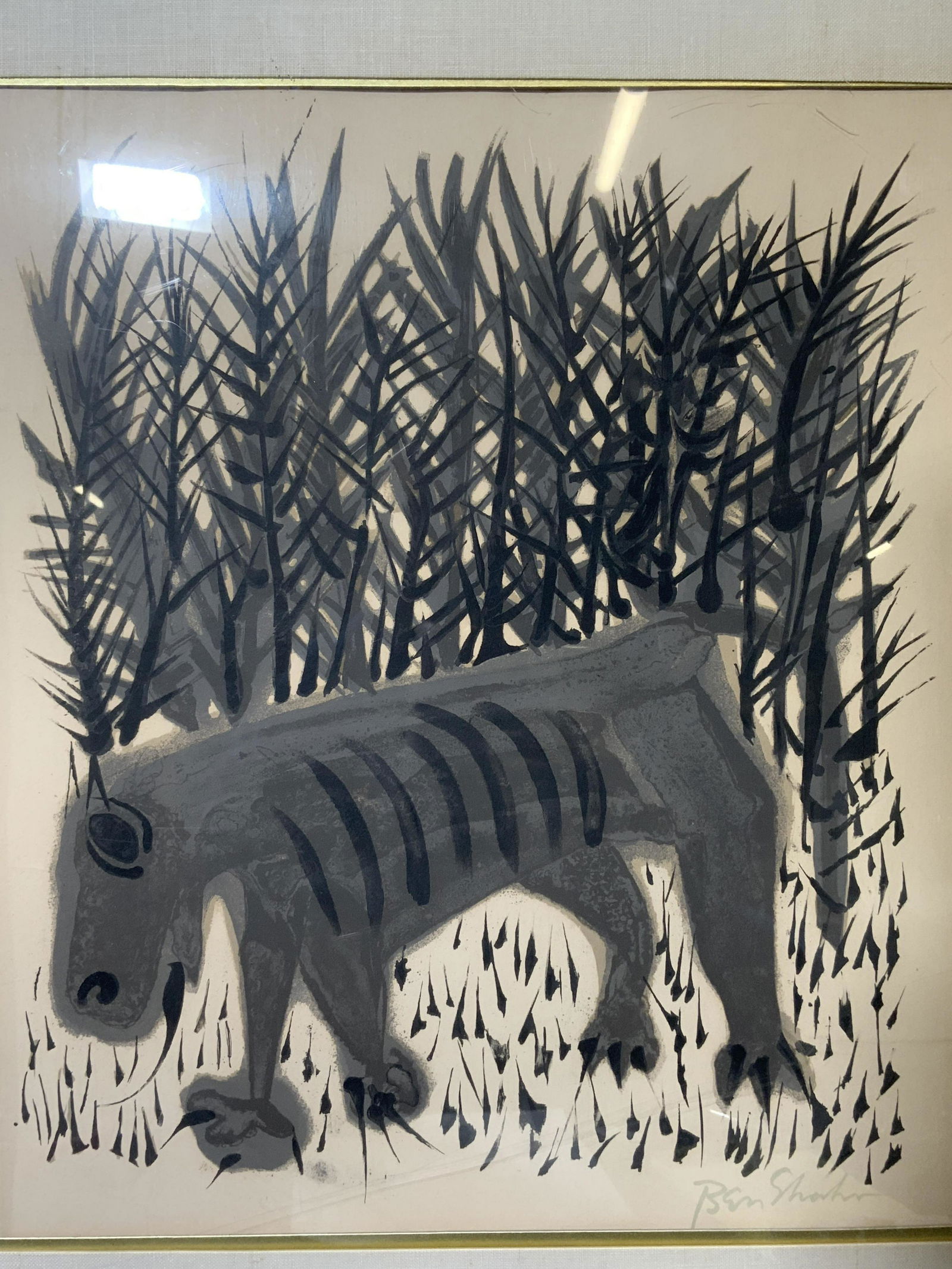 ATTR BEN SHAHN One Must Know the Animal Lithograph (1 of 11)