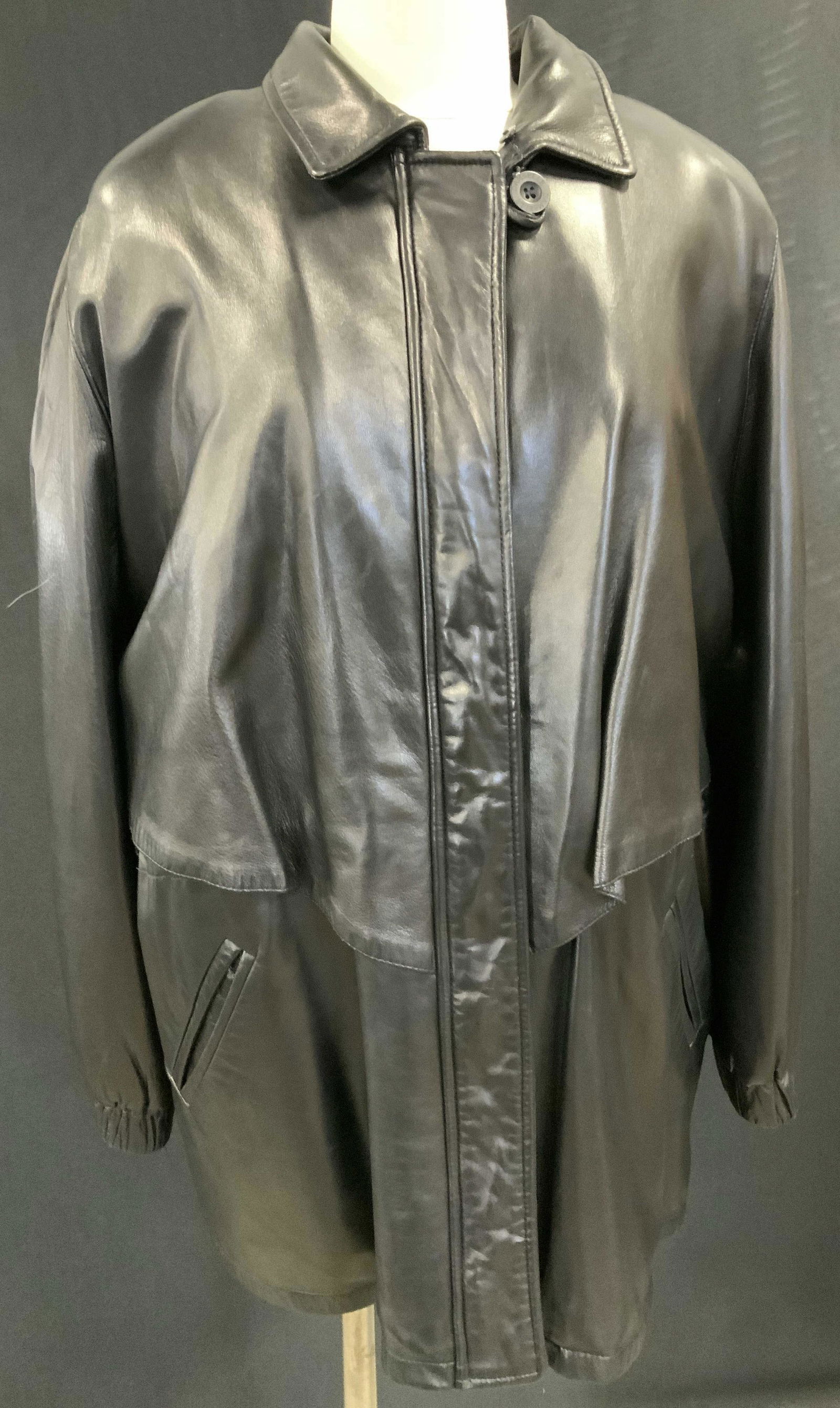 Lux Damselle Black Leather Thermolite Coat