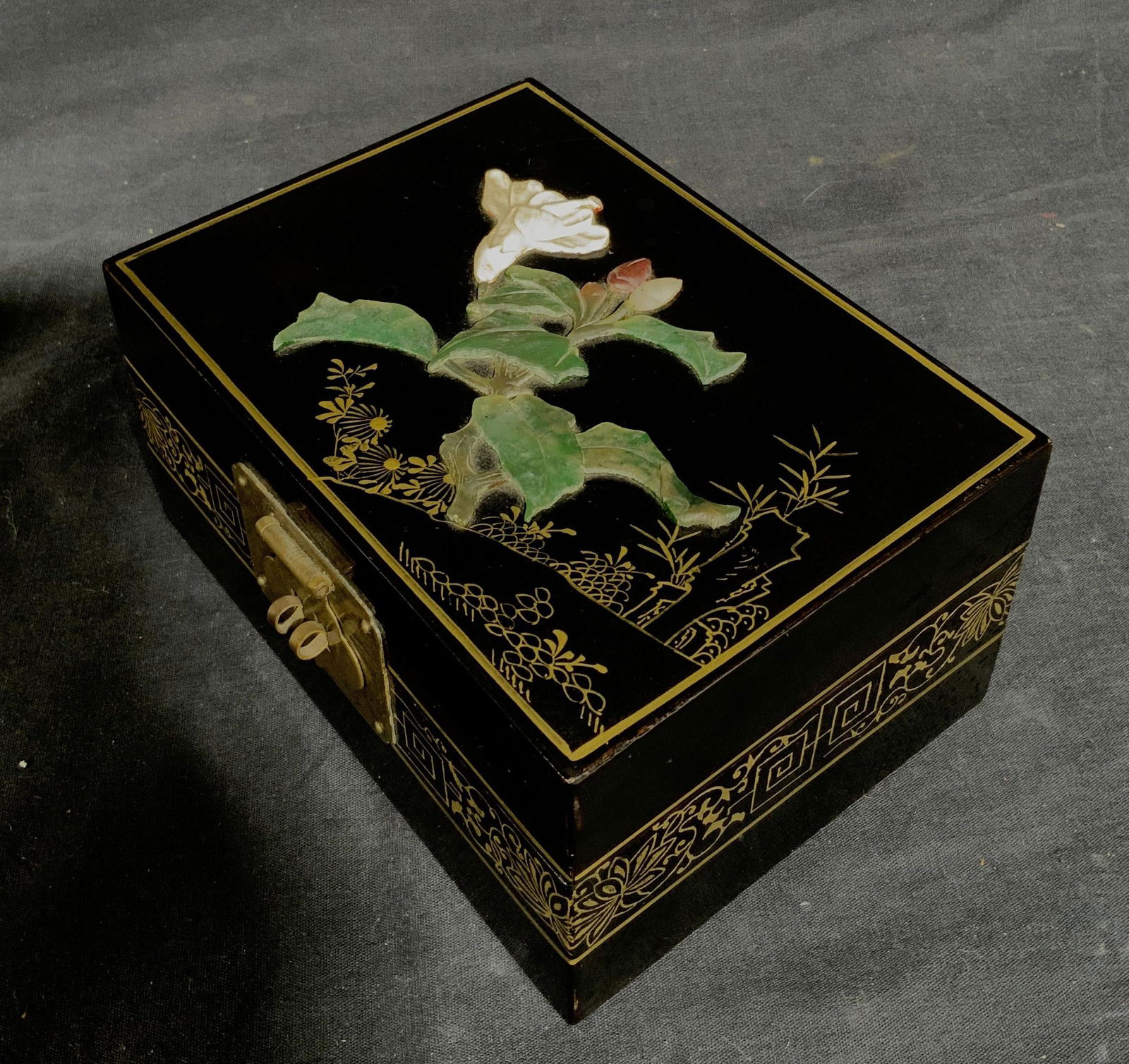 Asian Style Floral Motif Jewelry Box (1 of 6)