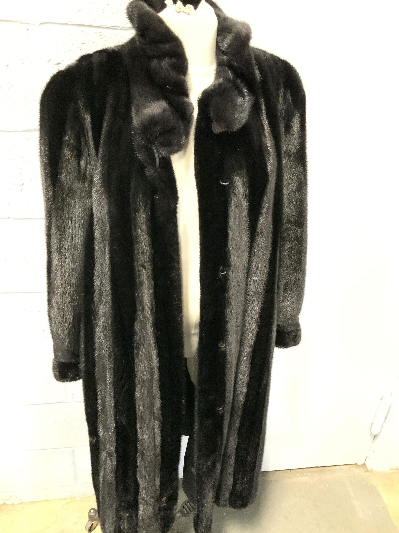 Black Long Length Mink Coat (1 of 16)
