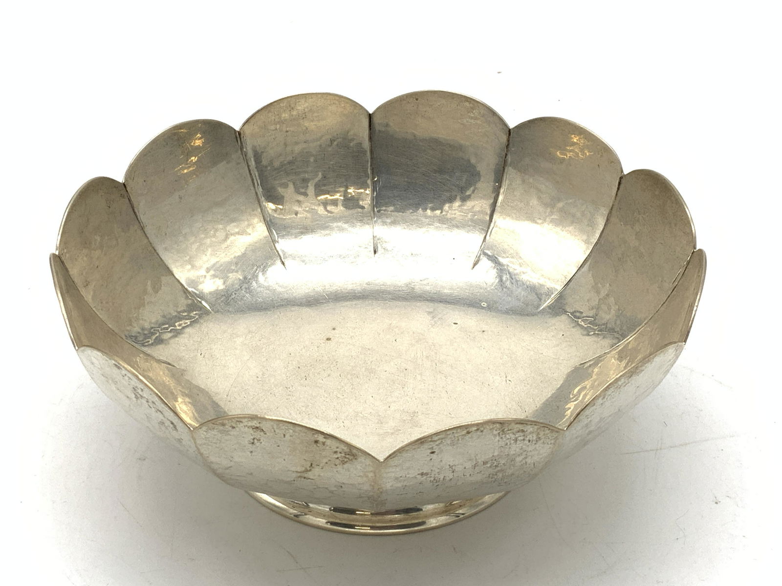 Spaulding & Co Hand Hammered Fluted Sterling Dish (1 of 6)