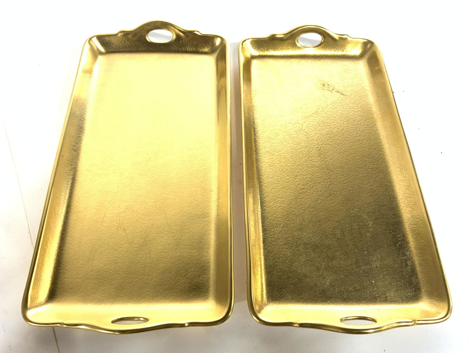 Pair PICKARD Gilt Porcelain Trays (1 of 10)