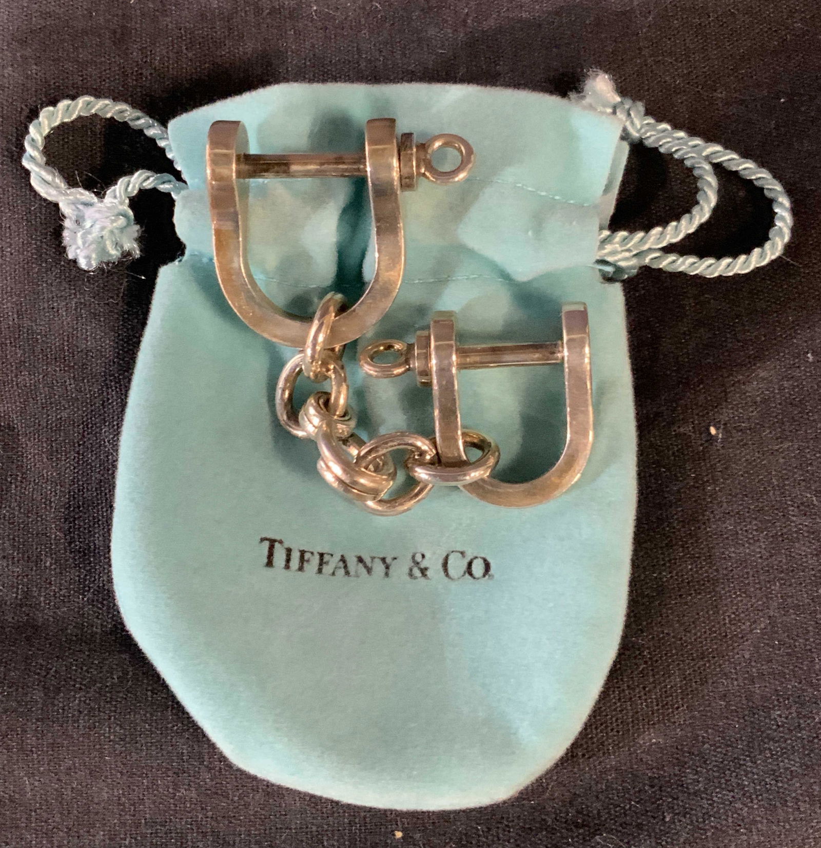 TIFFANY & CO. Sterling Silver Horseshoe Key Chain (1 of 6)
