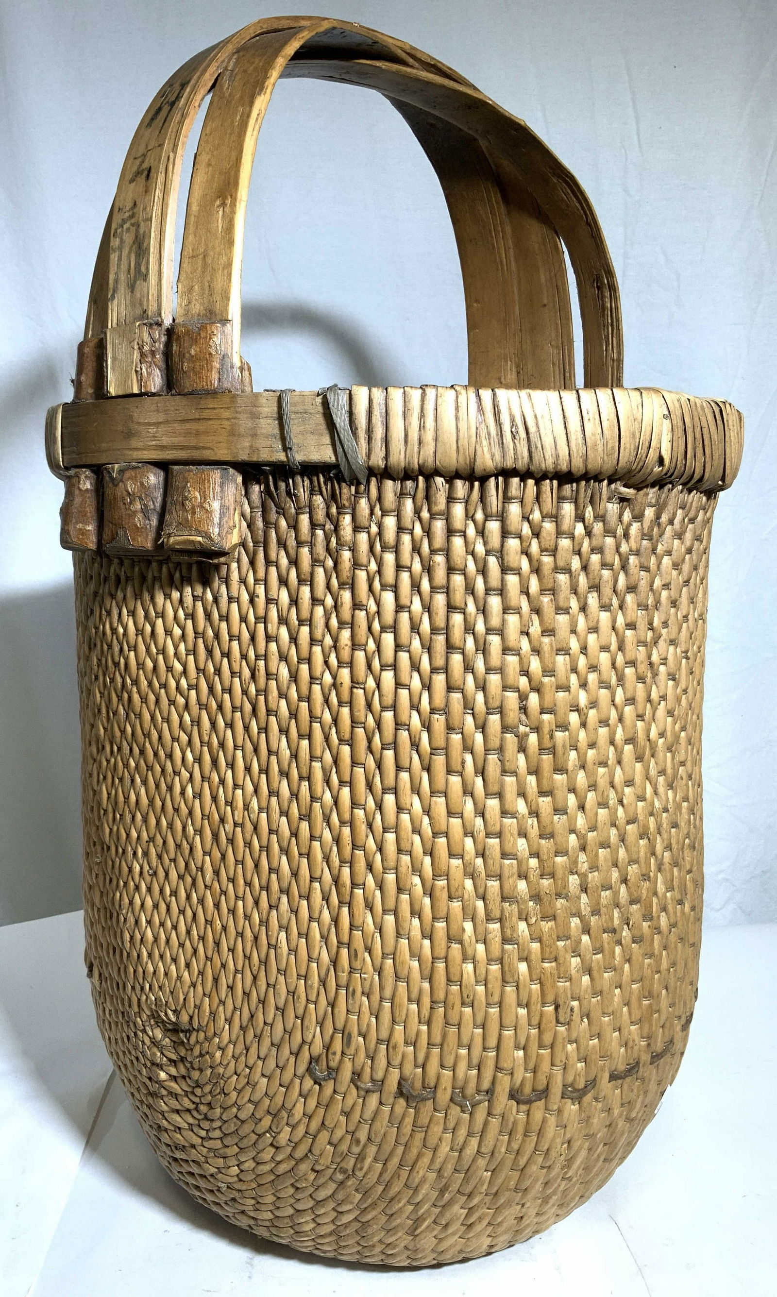 Antique Hand Woven Asian Basket (1 of 10)