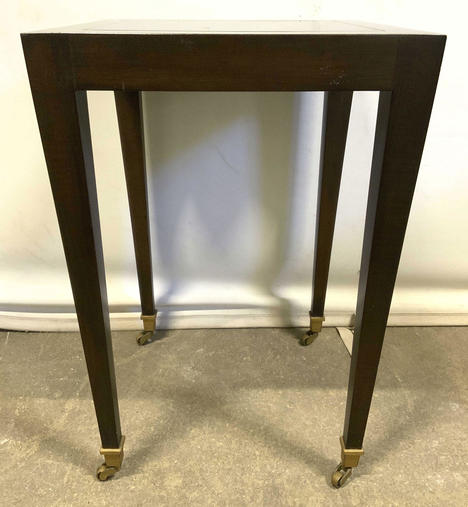 DONGHIA Wooden Side Table On Brass Casters (1 of 10)