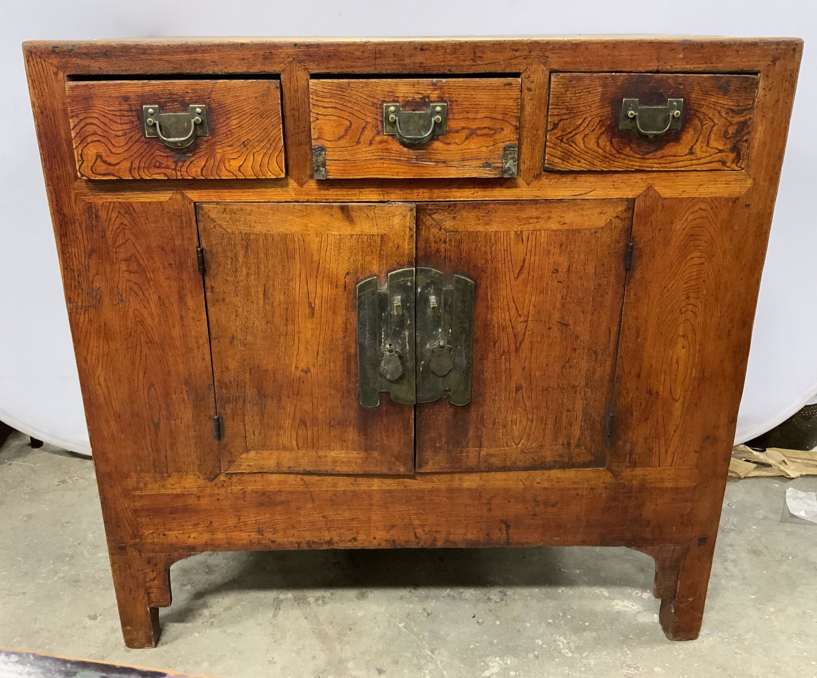 Antique Hand Crafted Asian Cabinet W Drawers (1 of 12)