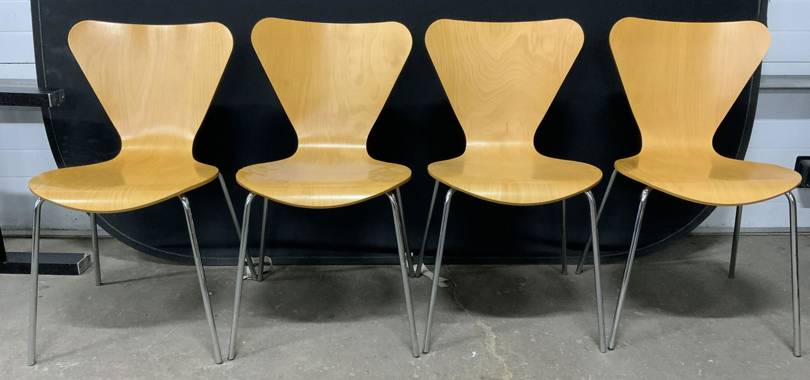 Set 4 Wooden Mid Century Modern Side Chairs (1 of 10)