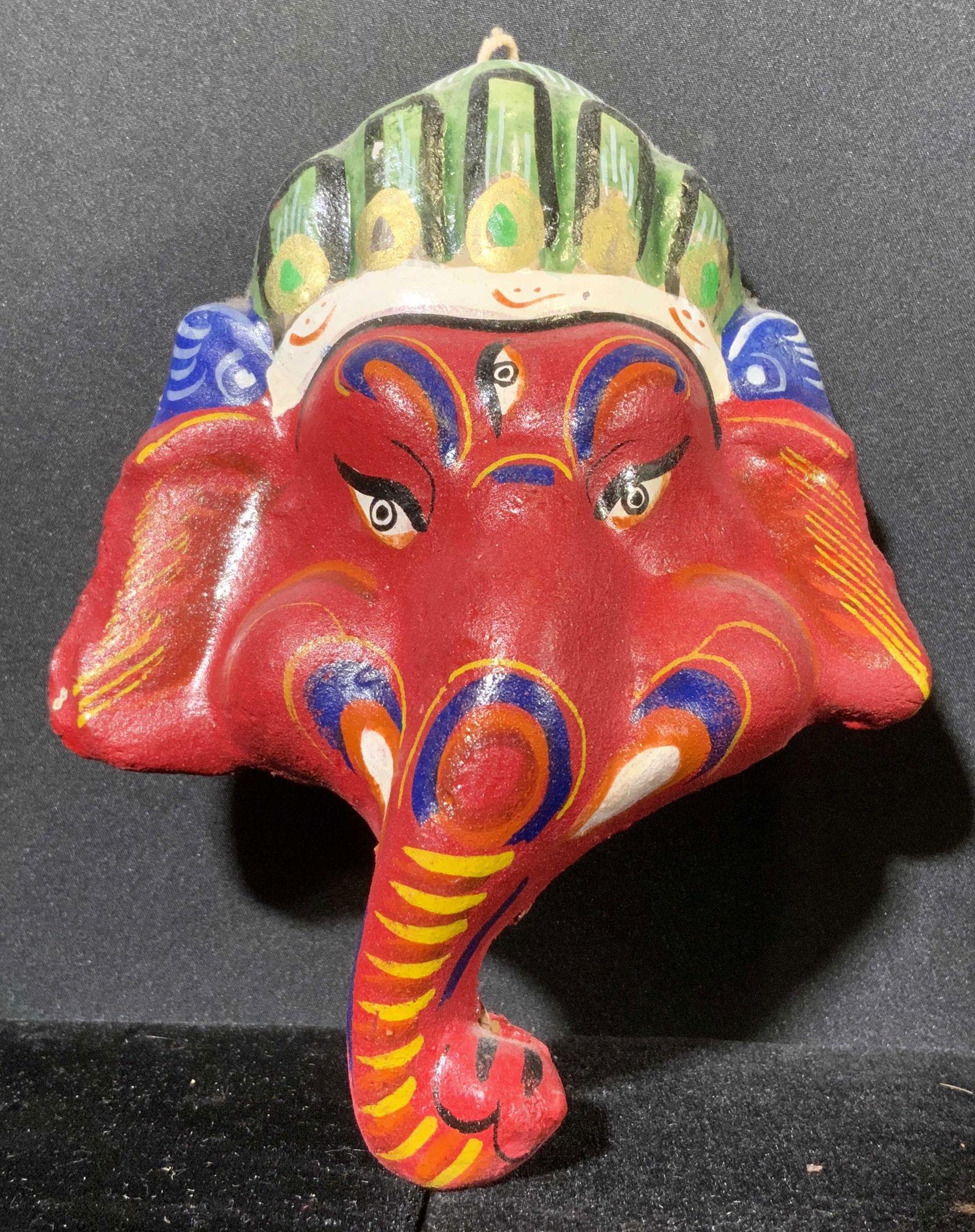 Papier-Mâché Hand Painted Ganesh Wall Decor (1 of 5)