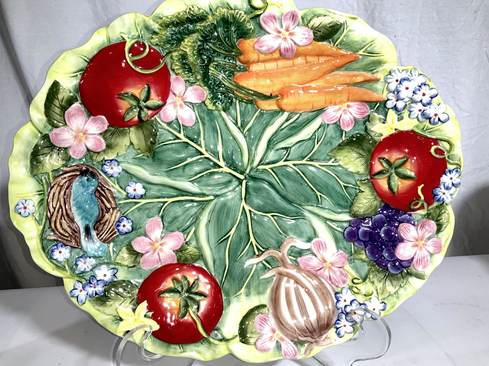 FITZ&FLOYD Country Chic Majolica Plate (1 of 7)