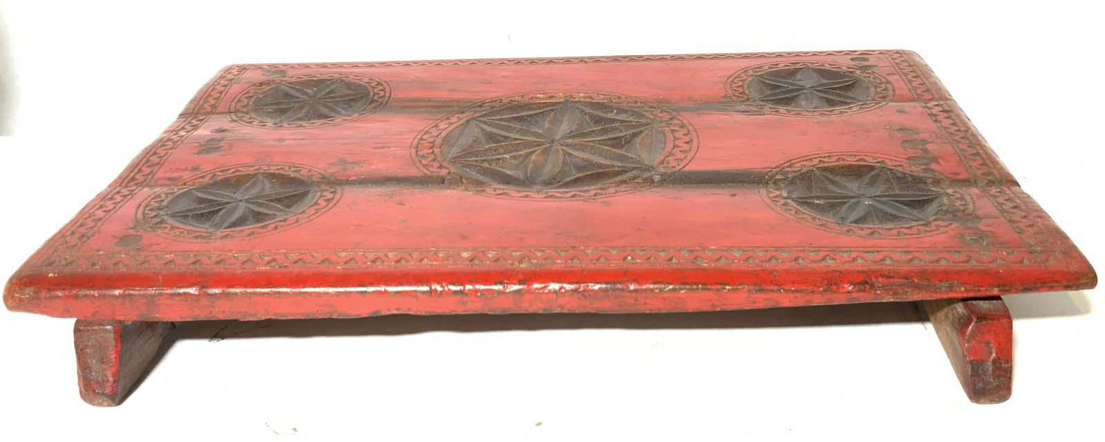 Vintage Handmade Carved Wooden Serving Tray (1 of 10)