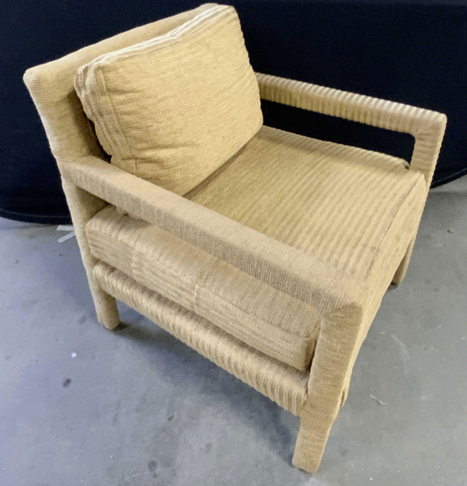 Vintage PARSONS MCM Style Upholstered Armchair (1 of 10)