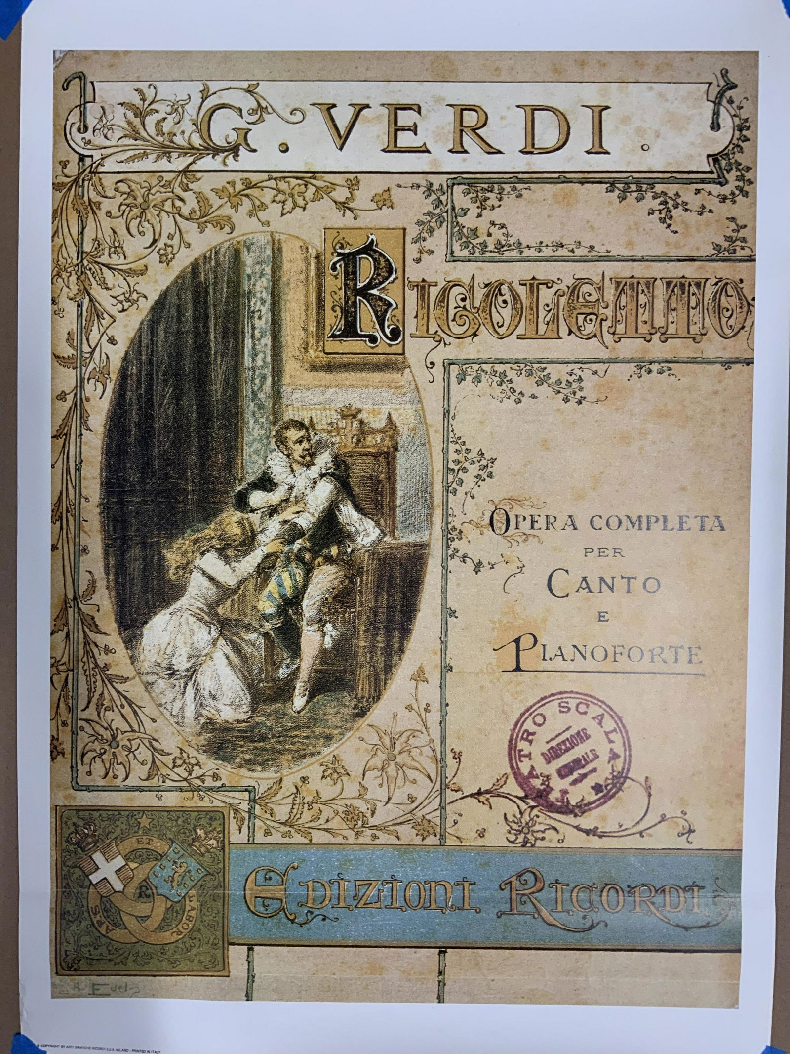 ITALIAN POSTER WALL ART PRINT RIGOLETTO OPERA (1 of 4)
