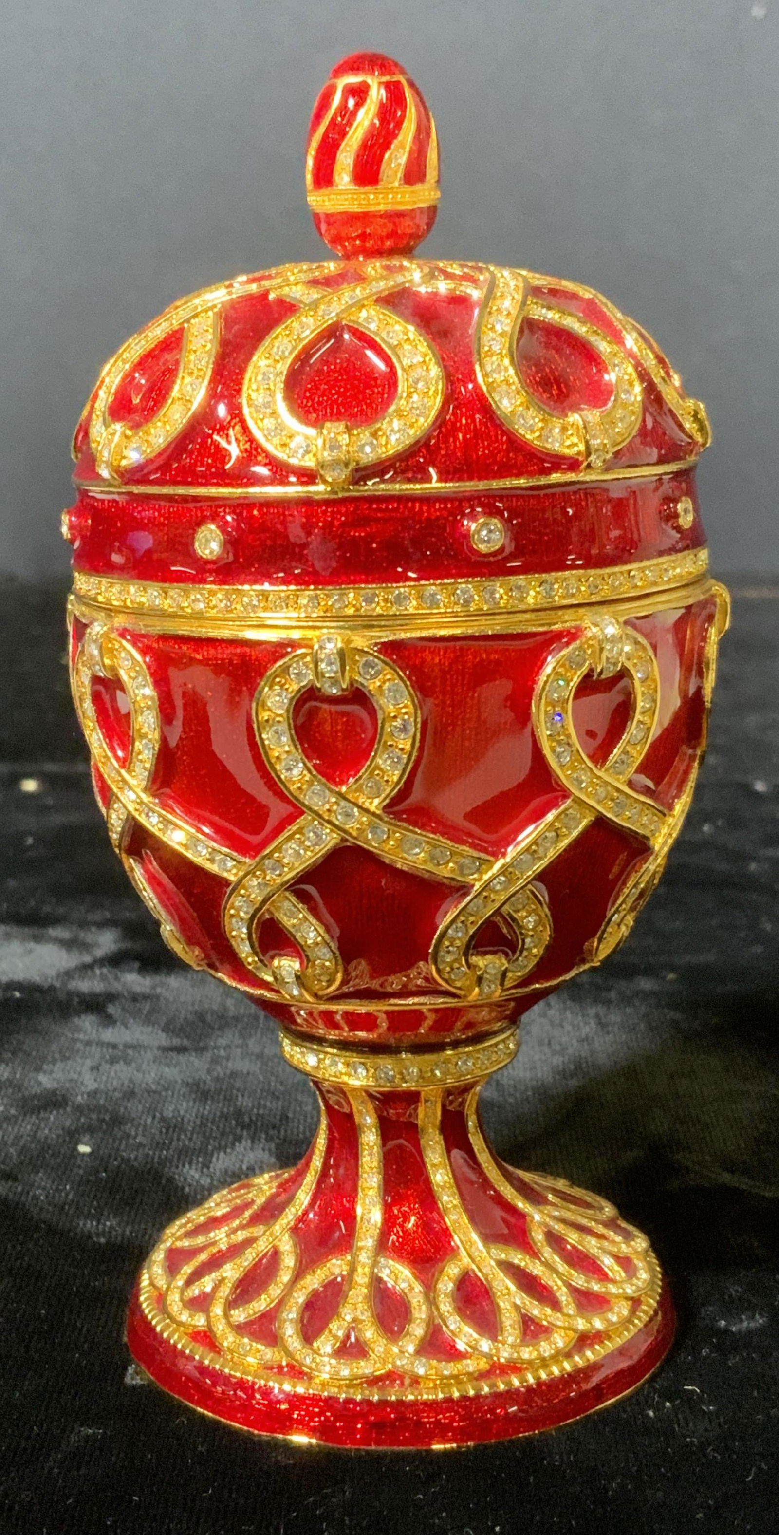 MMA FABERGÃ‰ Style Trinket Box w Matching Necklace (1 of 9)