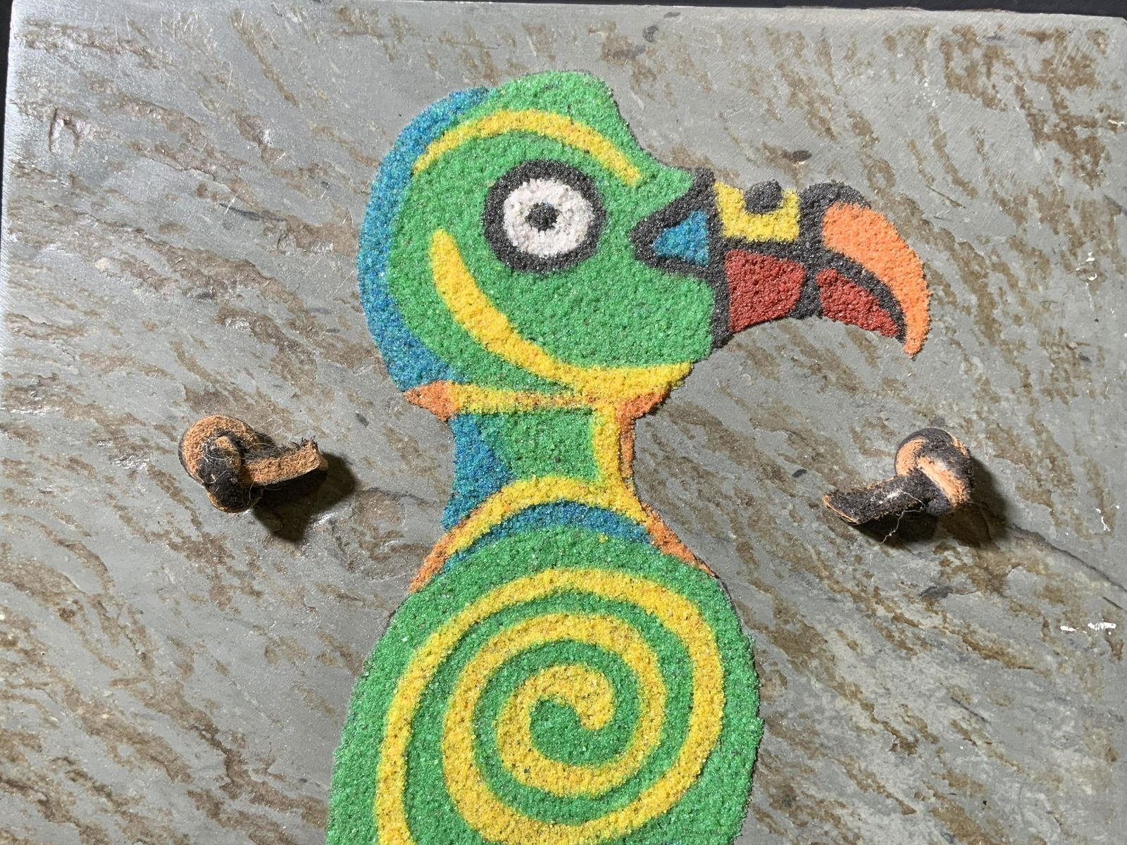 Signed Sand Folk Art on Slate (1 of 6)