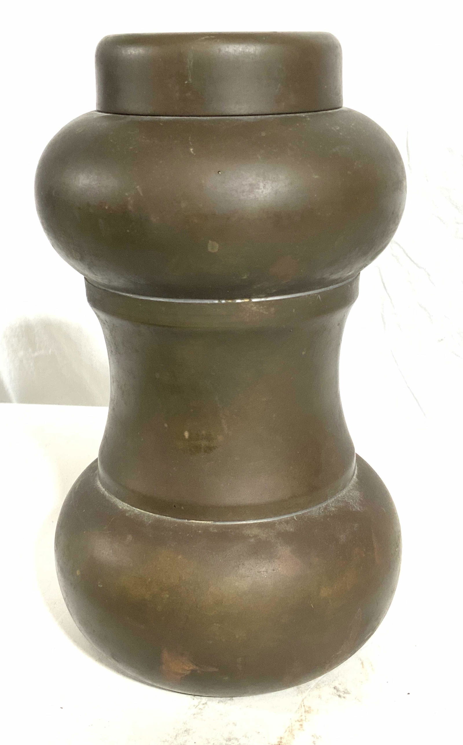 Vintage Brass Lidded Vessel, Spain (1 of 10)