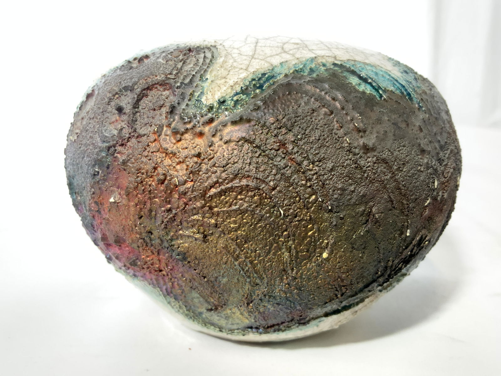 Signed Ceramic Vase W Narrow Mouth (1 of 7)