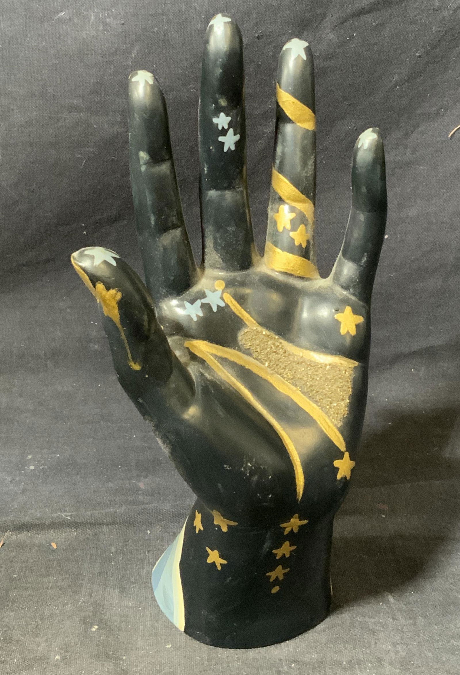 Ceramic Hand Sculpture w Mystical Design (1 of 5)