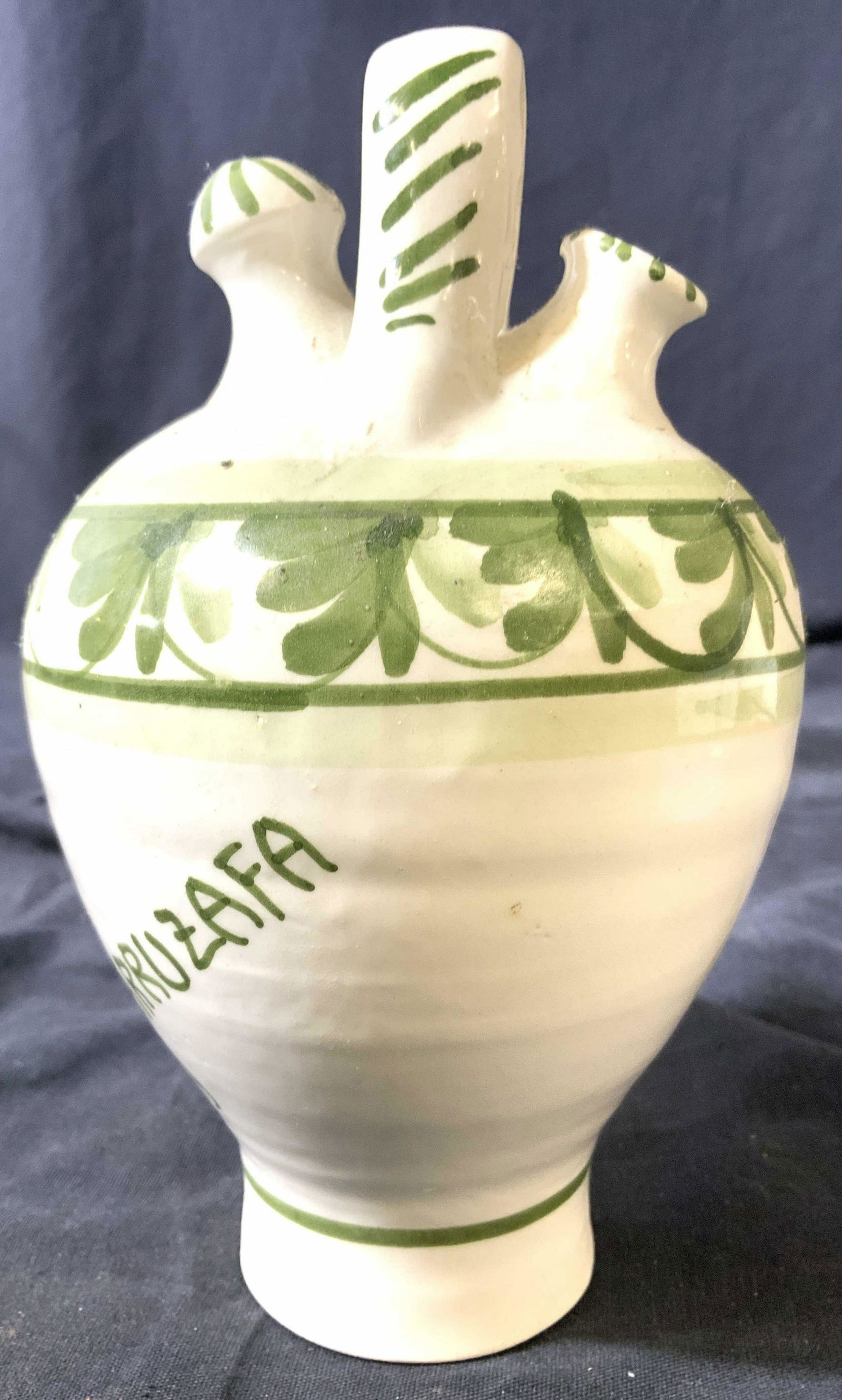 Vintage Spanish Porcelain Vase W Handle (1 of 8)