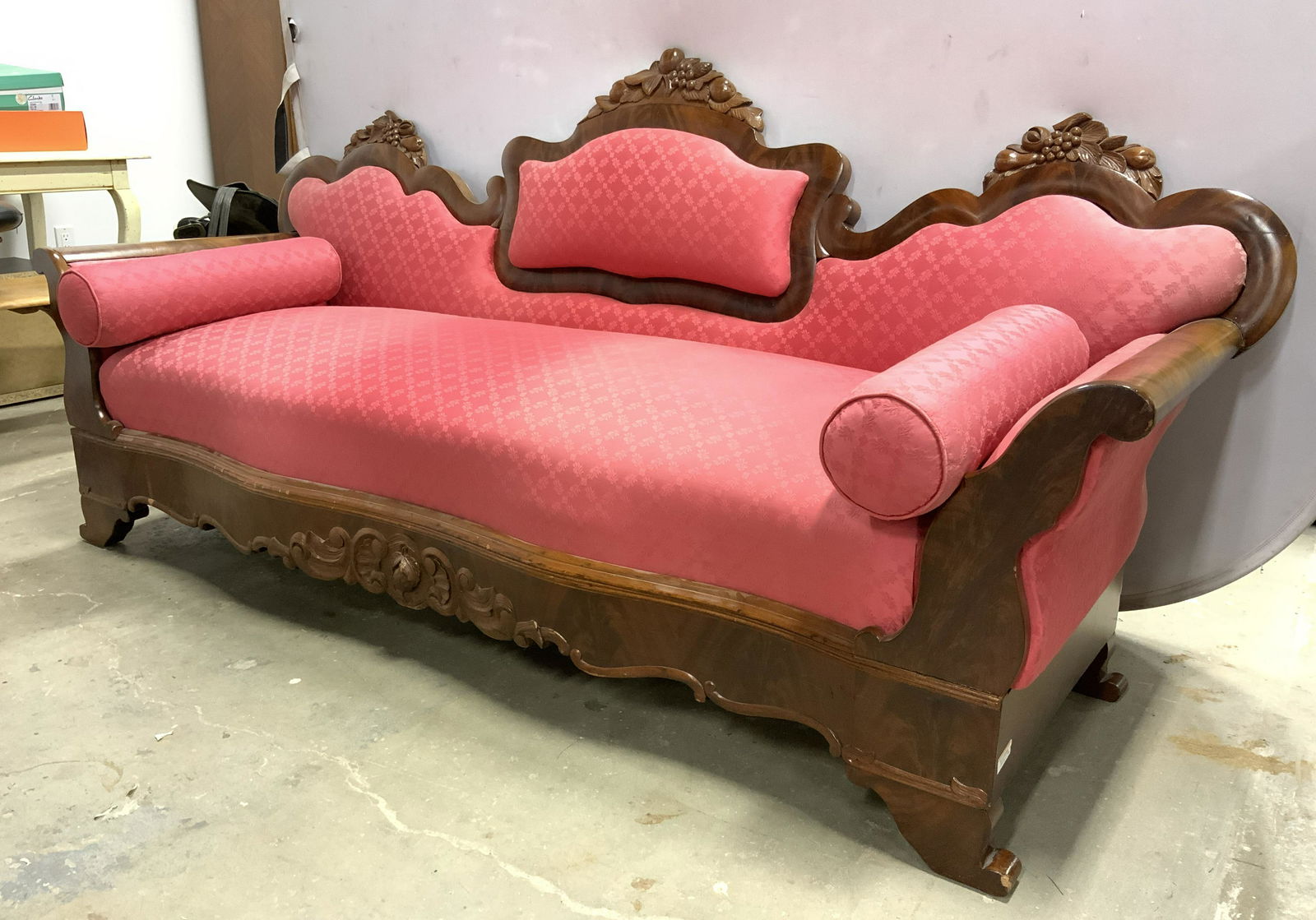 Antique Upholstered Victorian Sofa (1 of 11)
