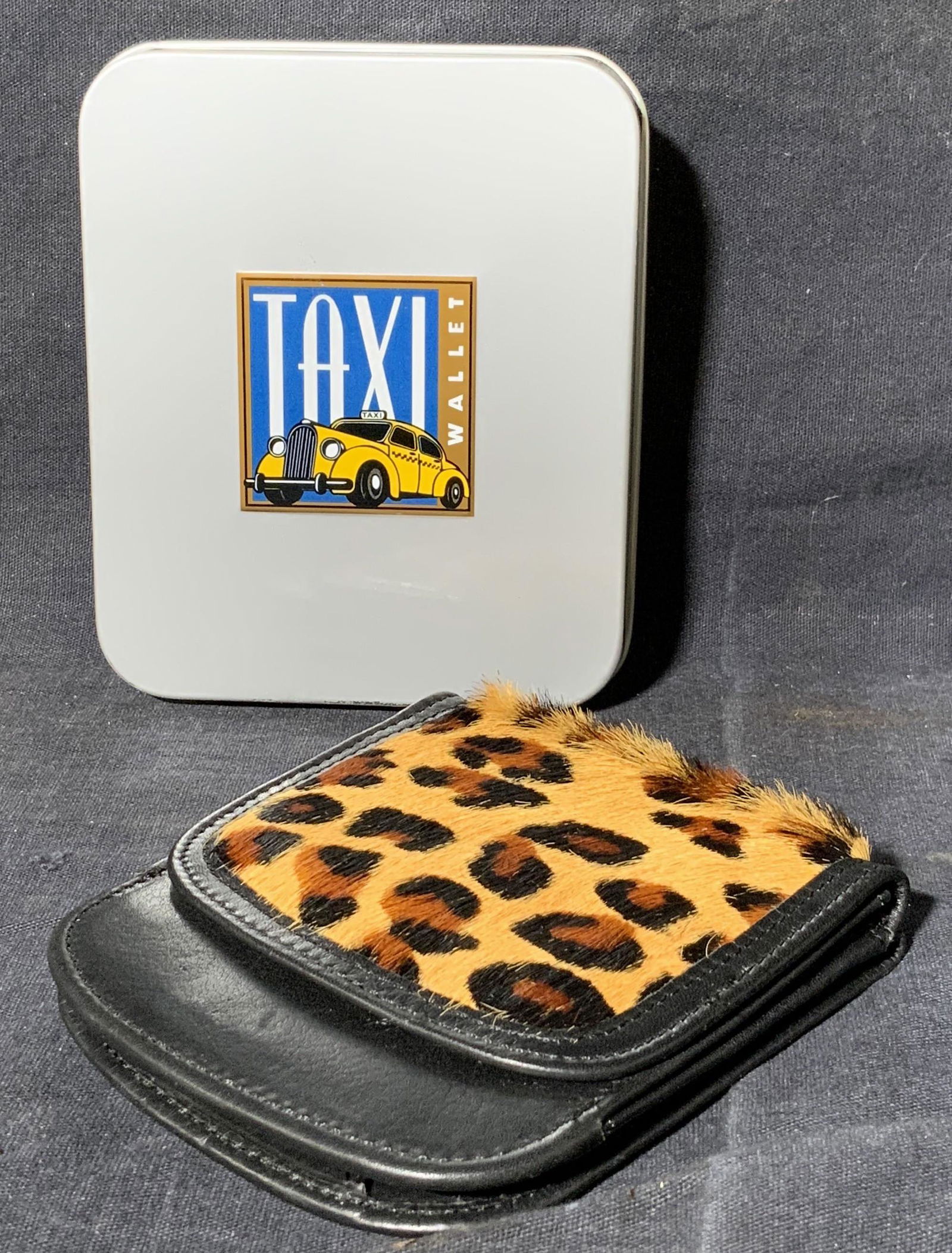 TAXI Leather Wallet with Faux Cheetah Print (1 of 6)
