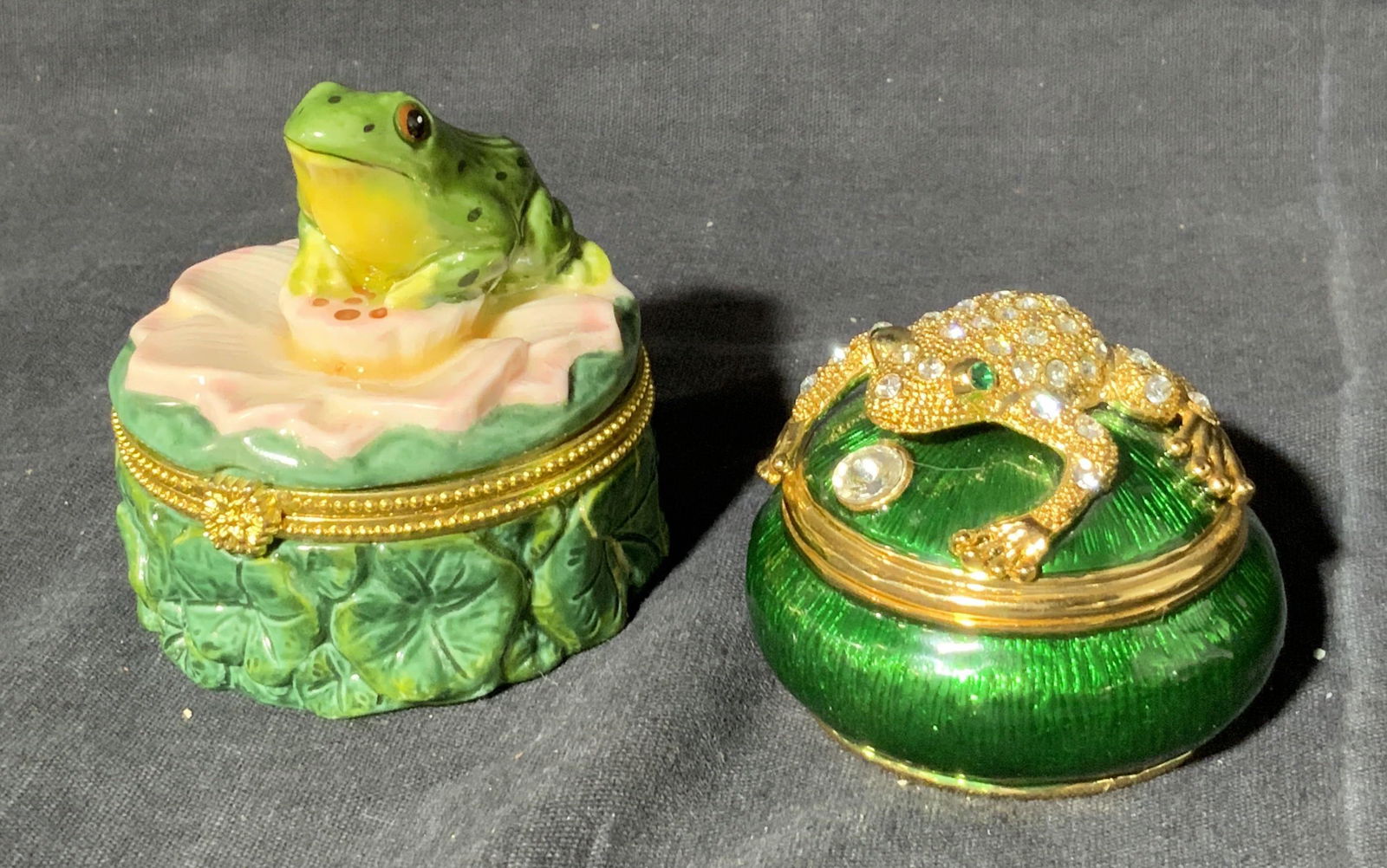 Enameled Frog Pill Boxes in Style of JS (1 of 4)