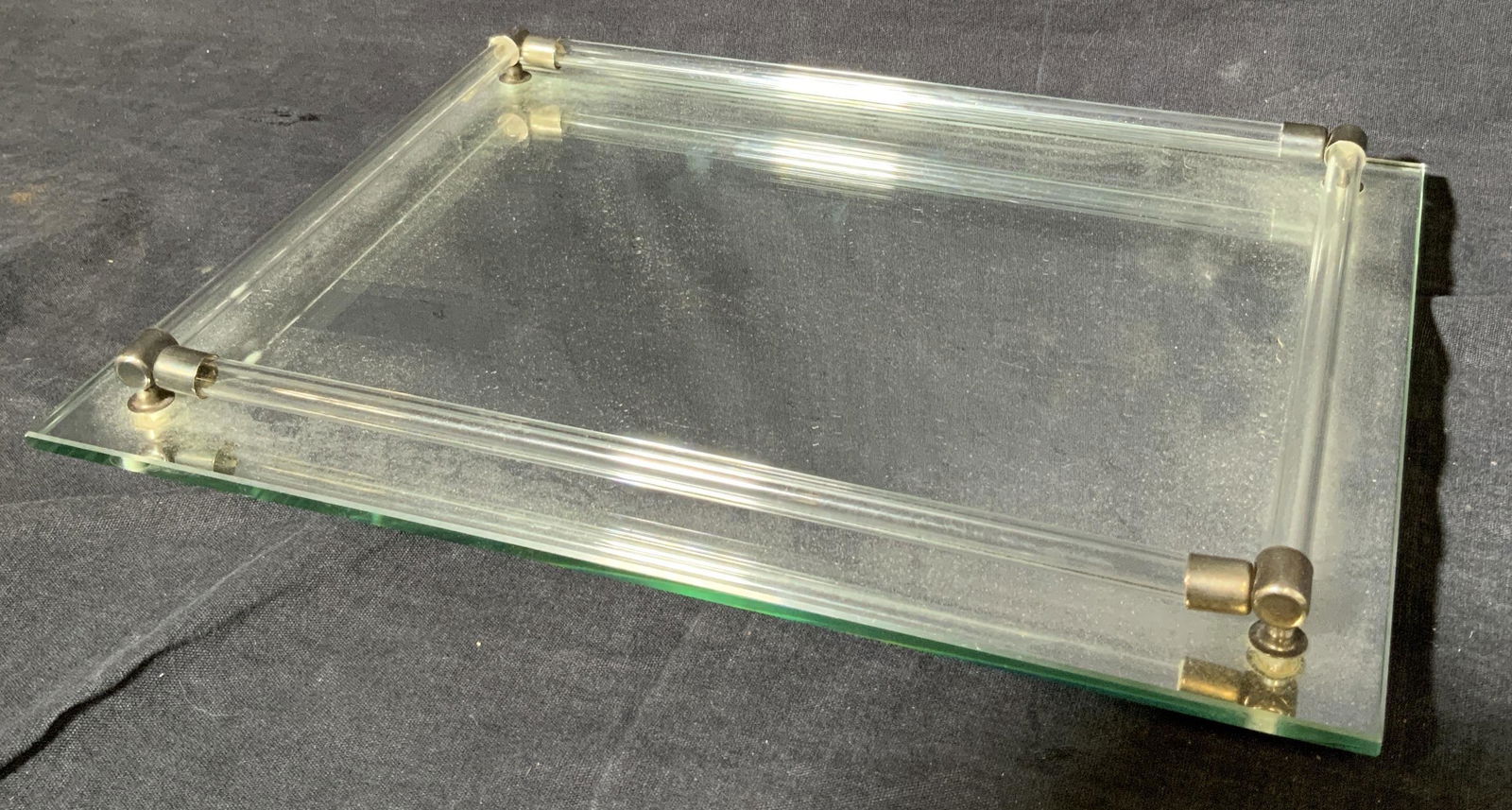 GODINGER SILVER Art Deco Vanity Mirror Tray (1 of 5)