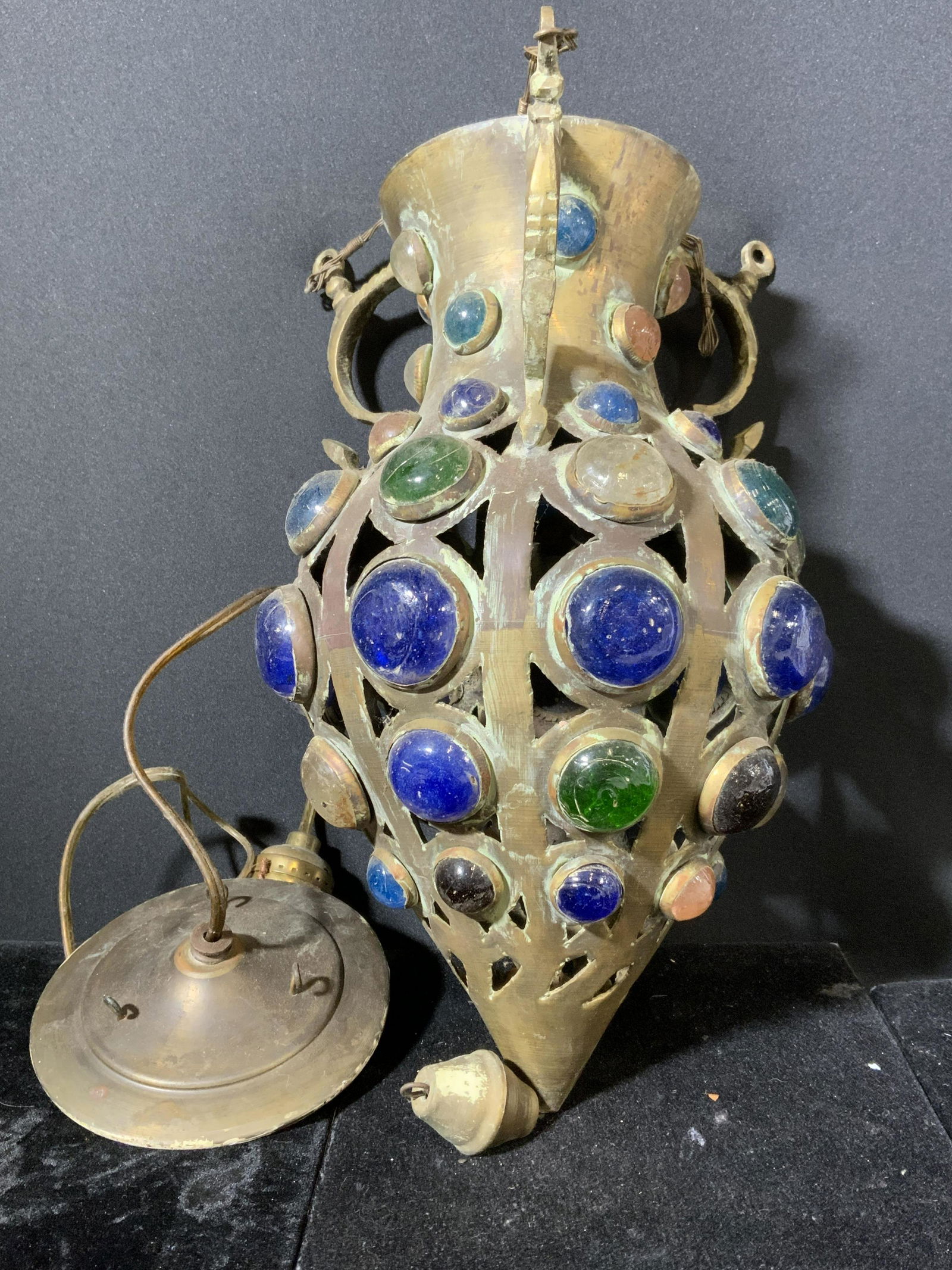 Vintage Hanging Brass Lantern (1 of 6)