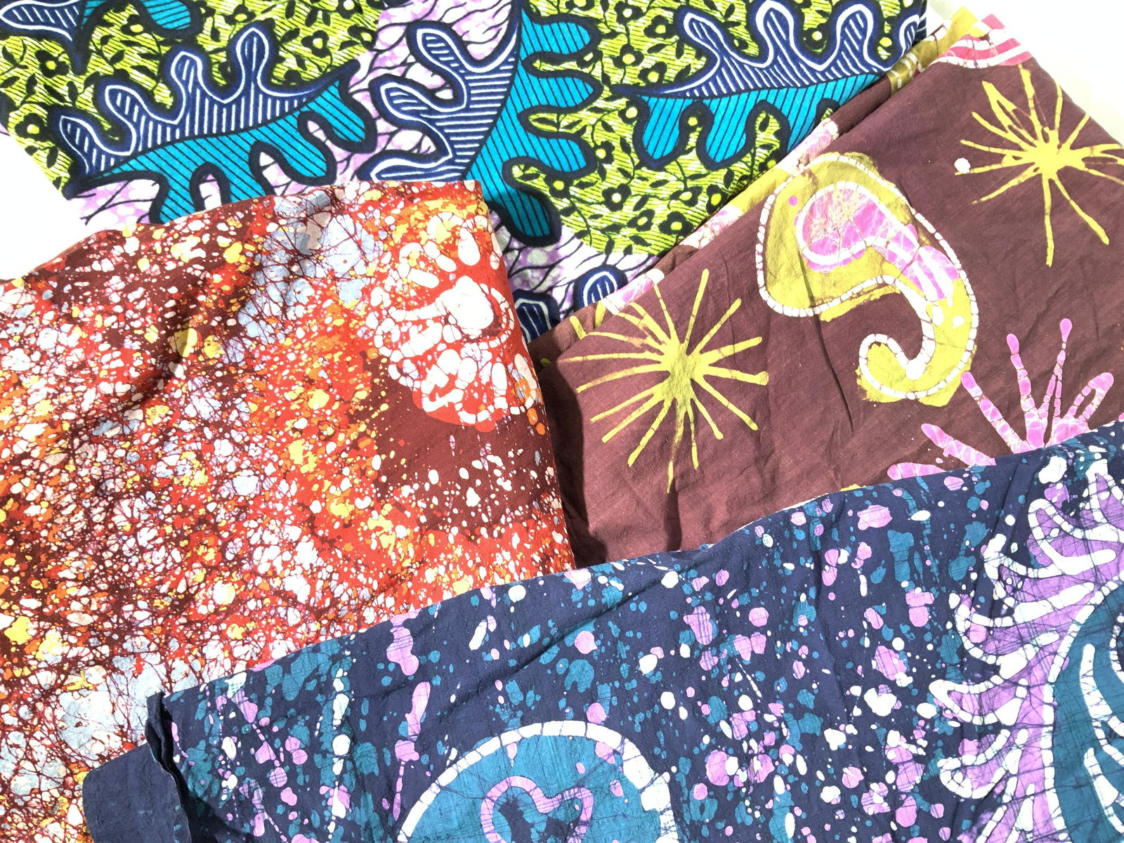 Cotton Batik Fabric, Lot 4 (1 of 5)