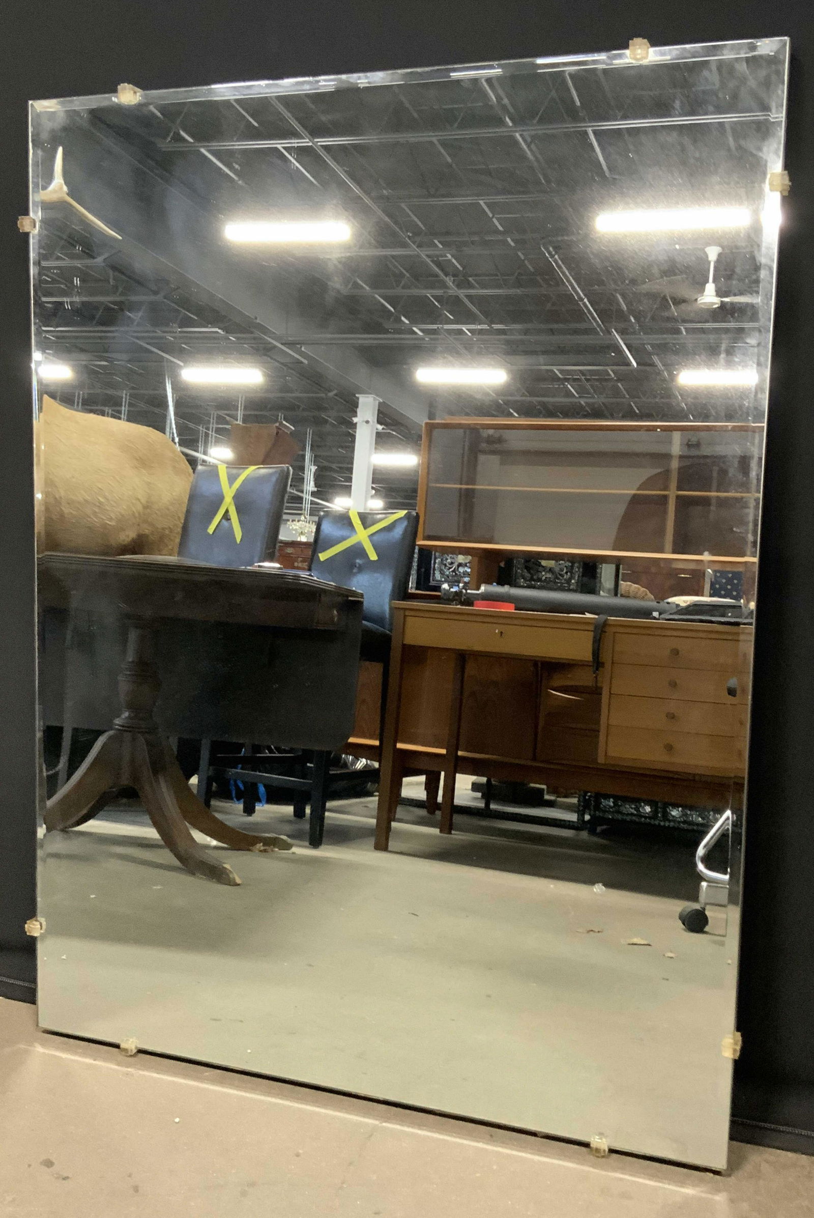 Large Beveled Wall Mirror Unframed (1 of 6)