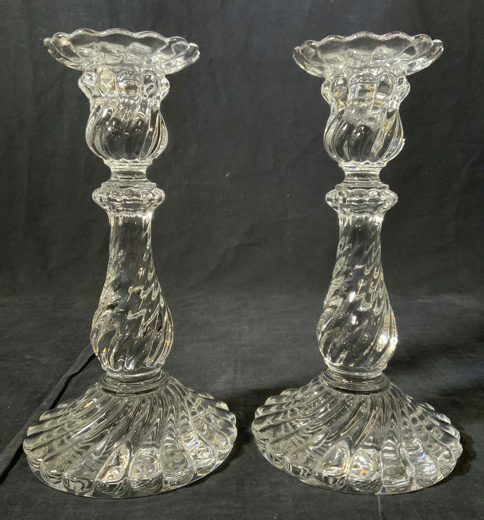 Pair Cut Crystal BACCARAT Candlestick Holders (1 of 6)