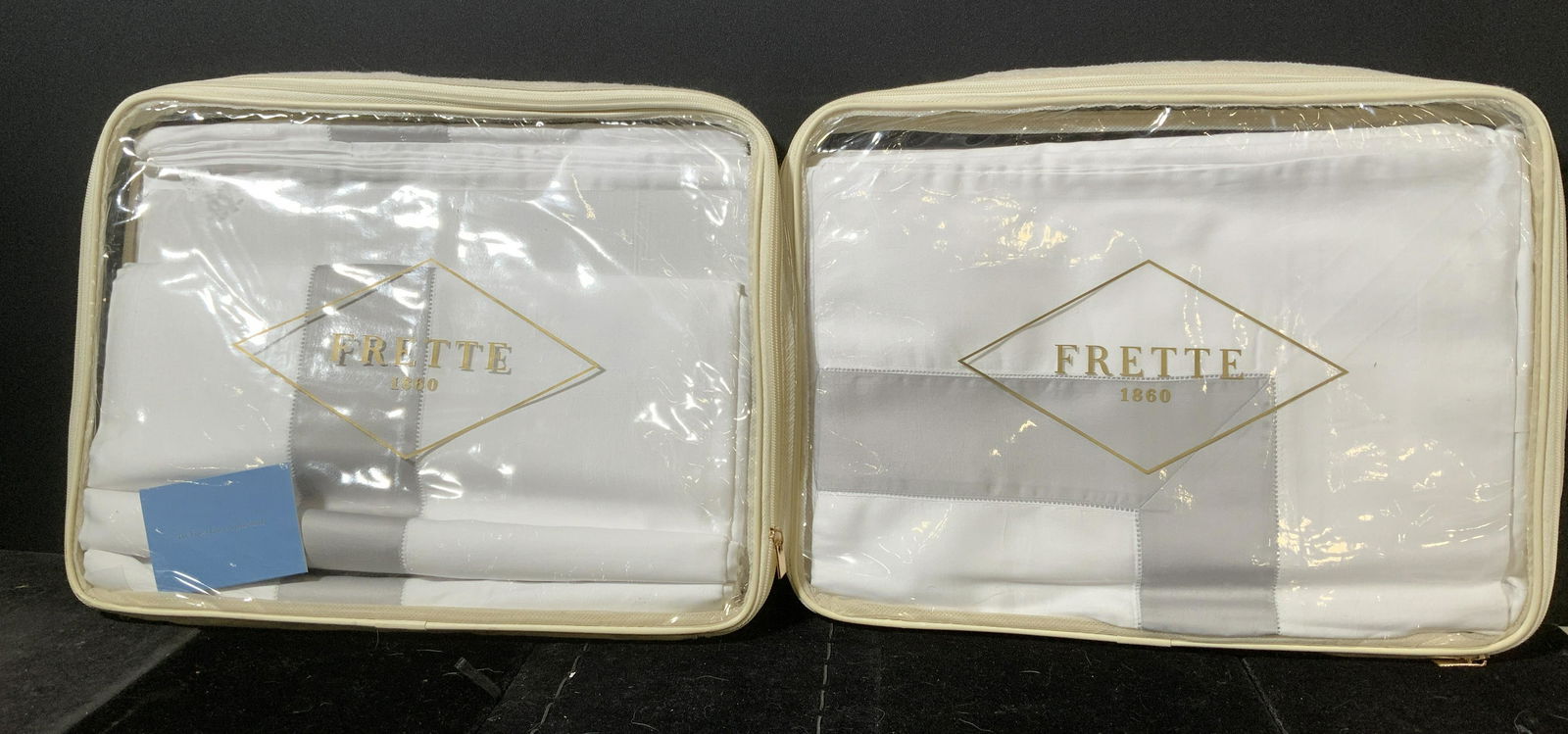 Lot 2 FRETTE European Style Fitted Sheets (1 of 6)