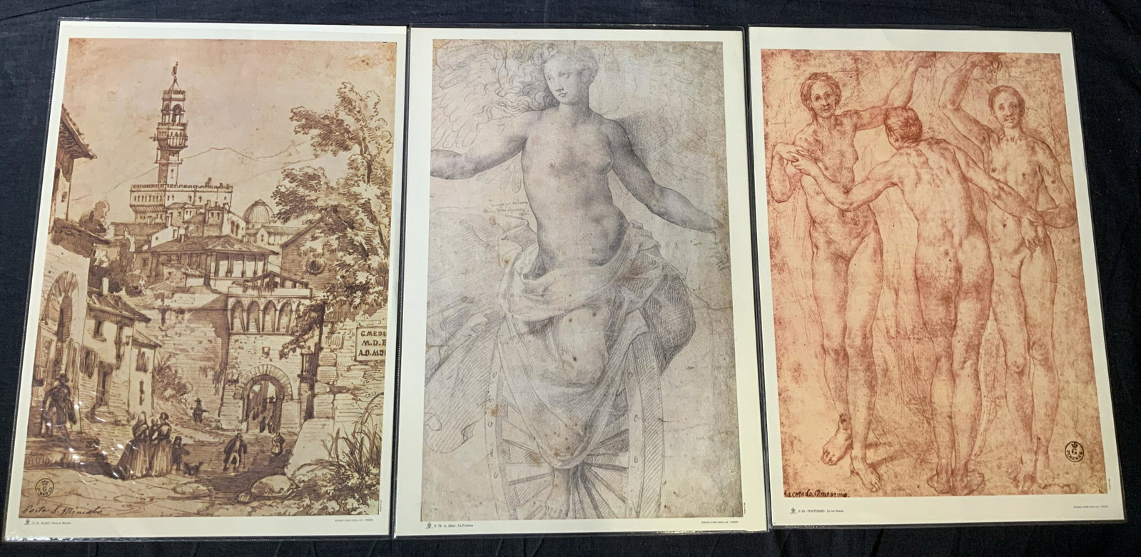 Lot 6 Famous Monochrome Sketches Lithographs: Lot 6 Famous Monochrome Sketches Lithographs, marking to lower left corners not the artist, marking to lower right corners read ‘EDIZIONI D’ARTE NOVA LUX - FIRENZE’, subject is lithographs of fa