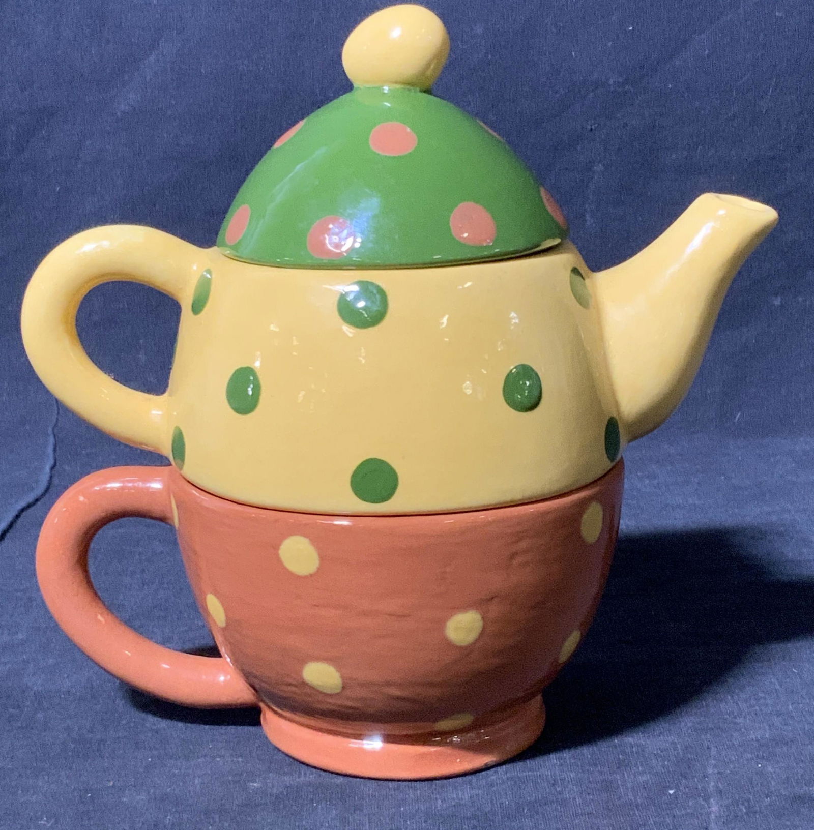ELISE WG Artisan Stacking Ceramic Teapot & Cup (1 of 8)