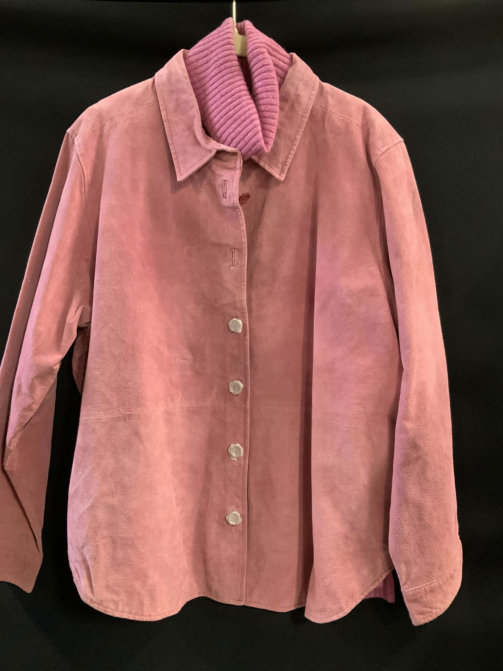 Saks Fifth Ave Suede Jacket, Chadwick’s Turtleneck (1 of 7)