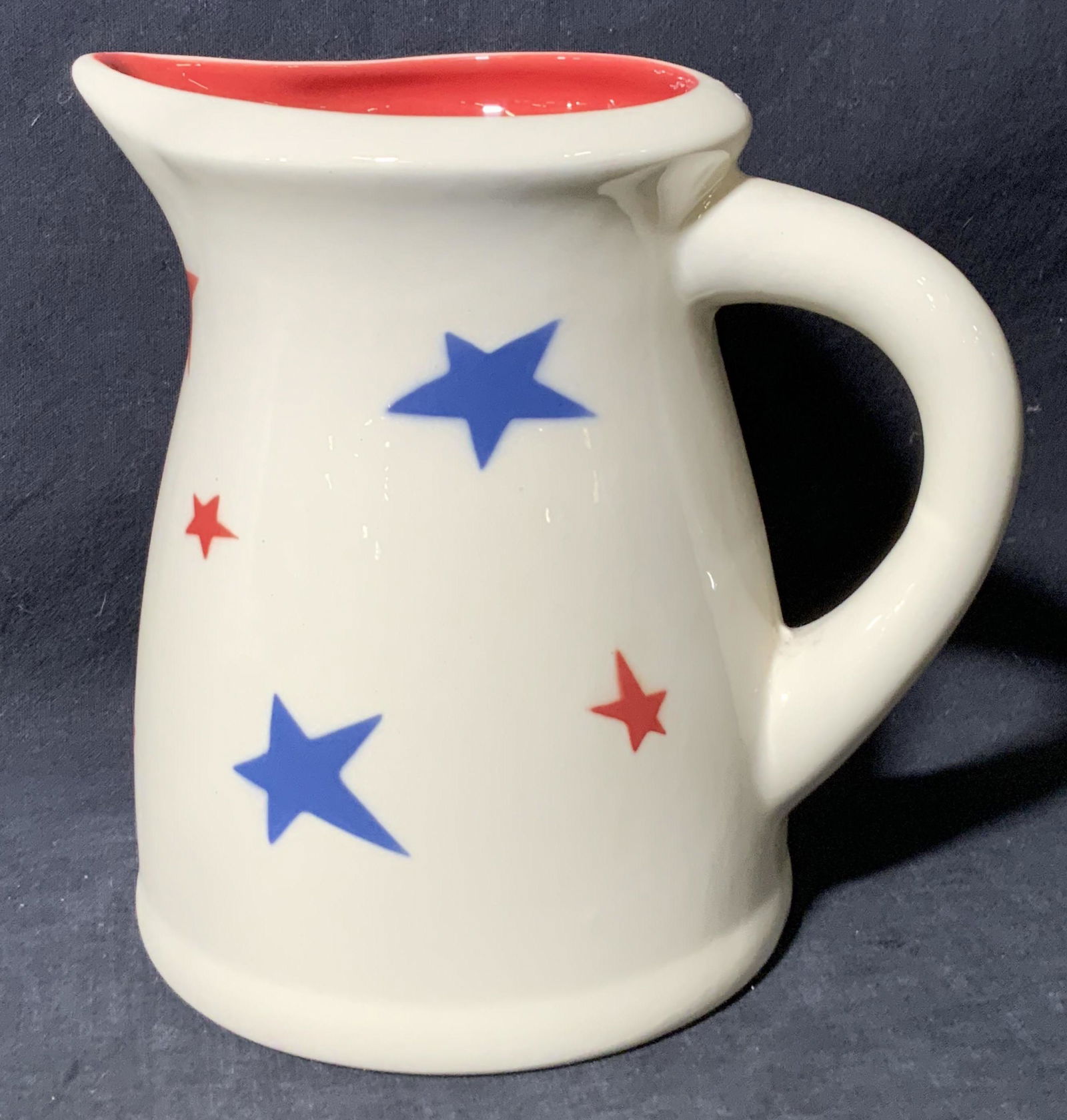 TERRAMOTO Signed Ceramic Star Motif Pitcher (1 of 7)