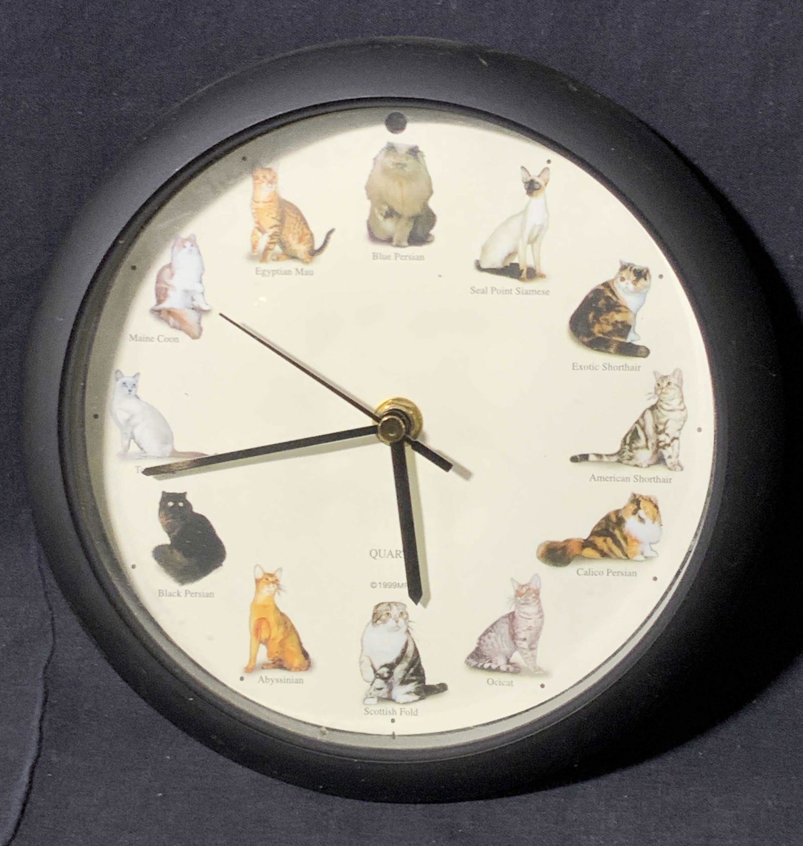 1999MFA Cat Motif Wall Clock (1 of 8)